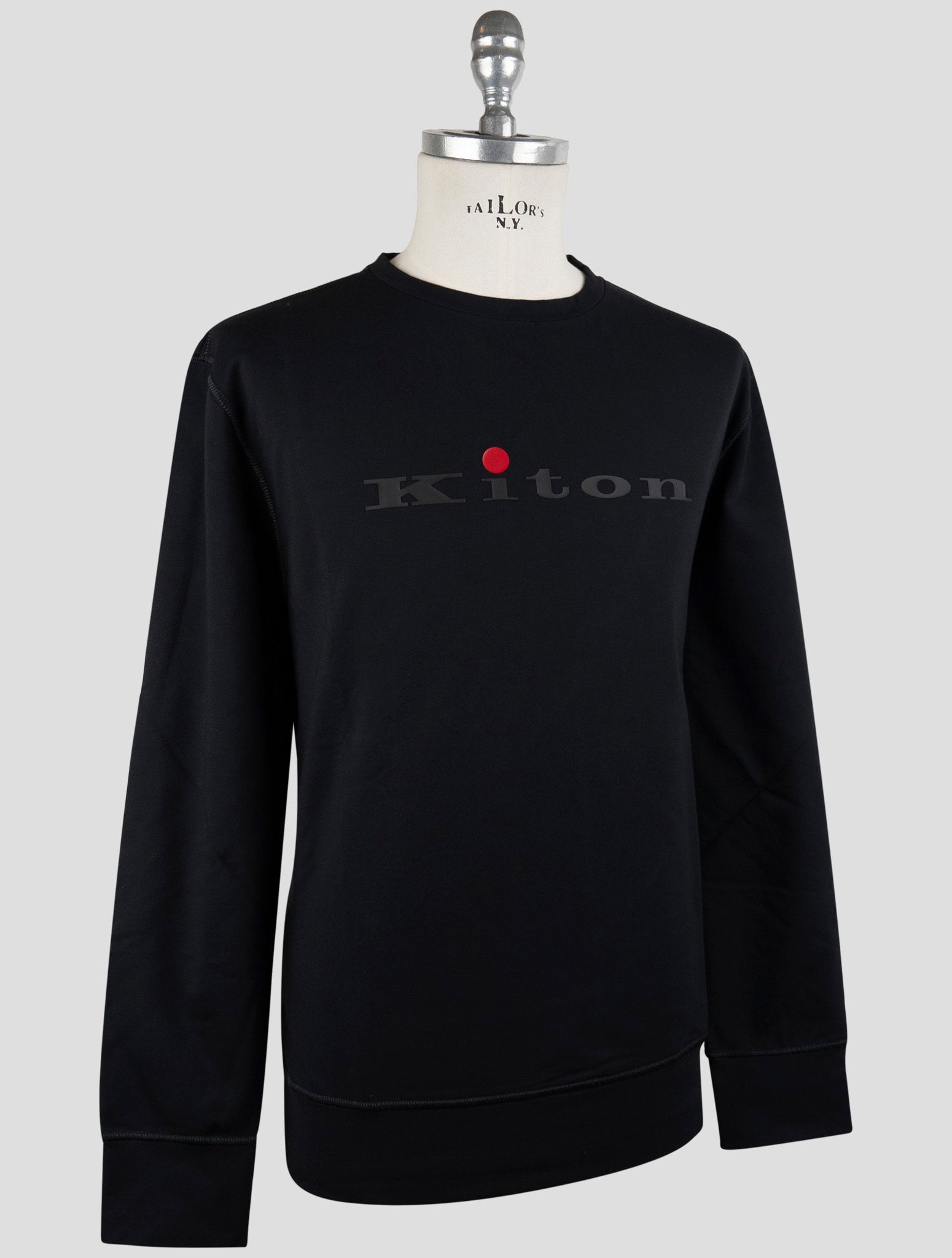 Kiton Dark Blue Cotton Ea Swater Crewneck