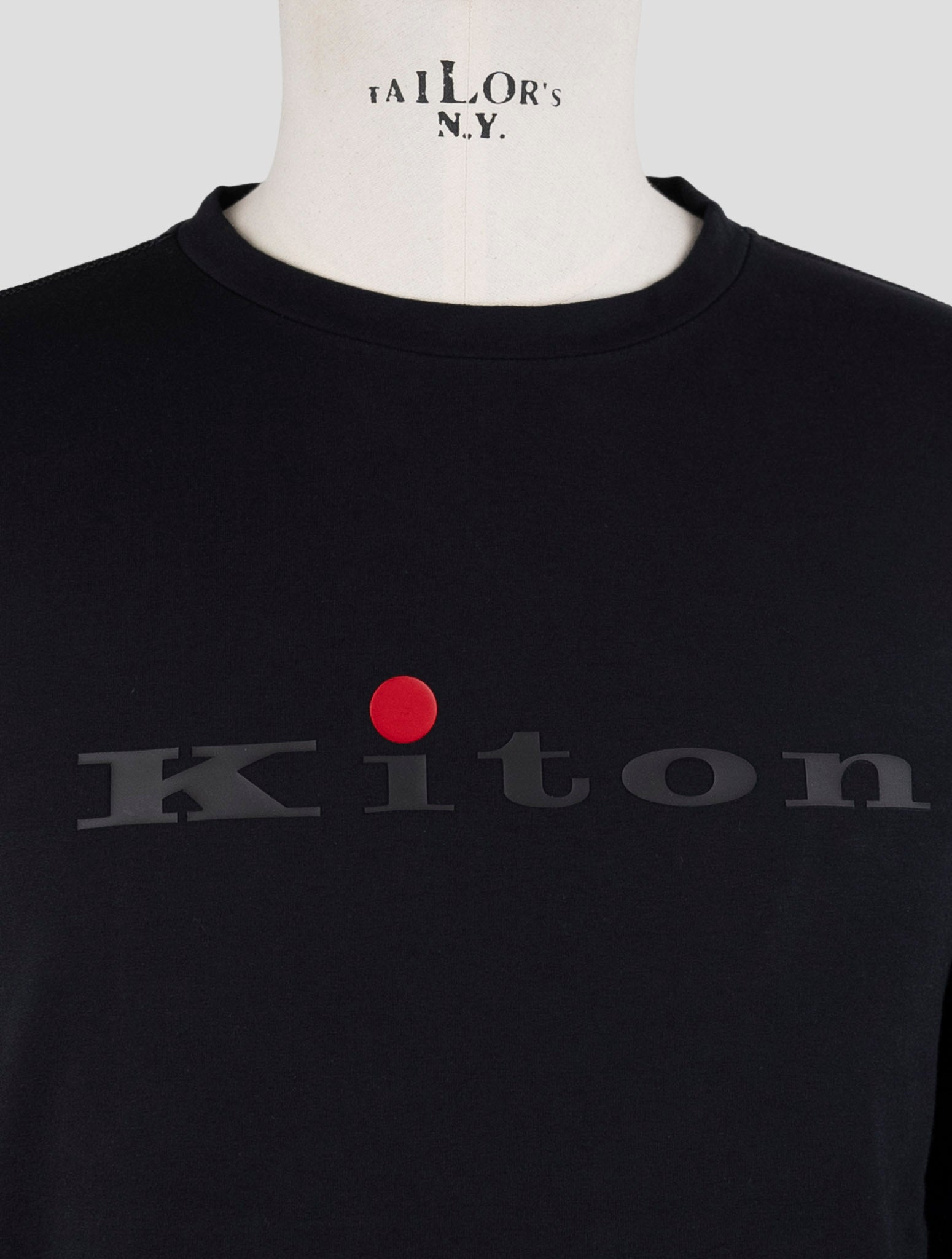 Kiton Dark Blue Cotton Ea Swater Crewneck