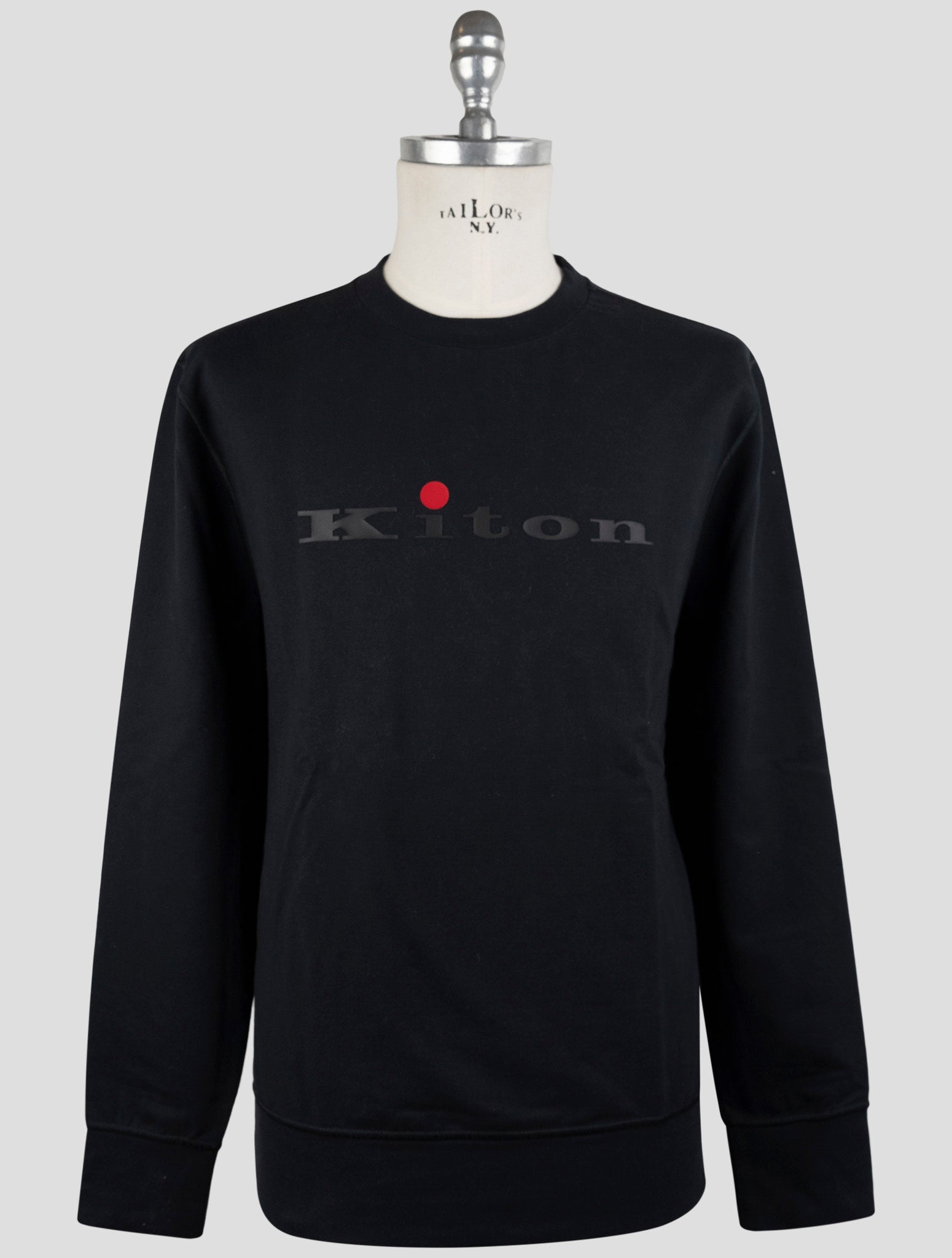 Kiton Dark Blue Cotton Ea Swater Crewneck