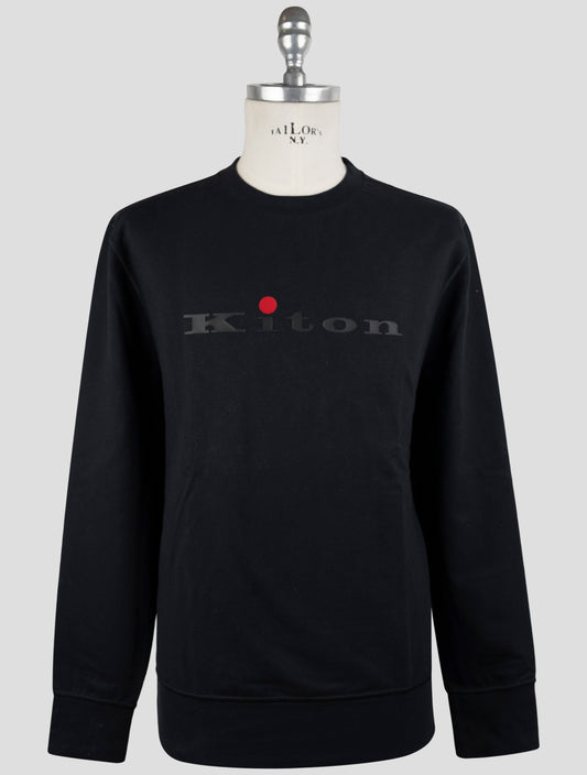 Kiton Dark Blue Cotton Ea Swater Crewneck