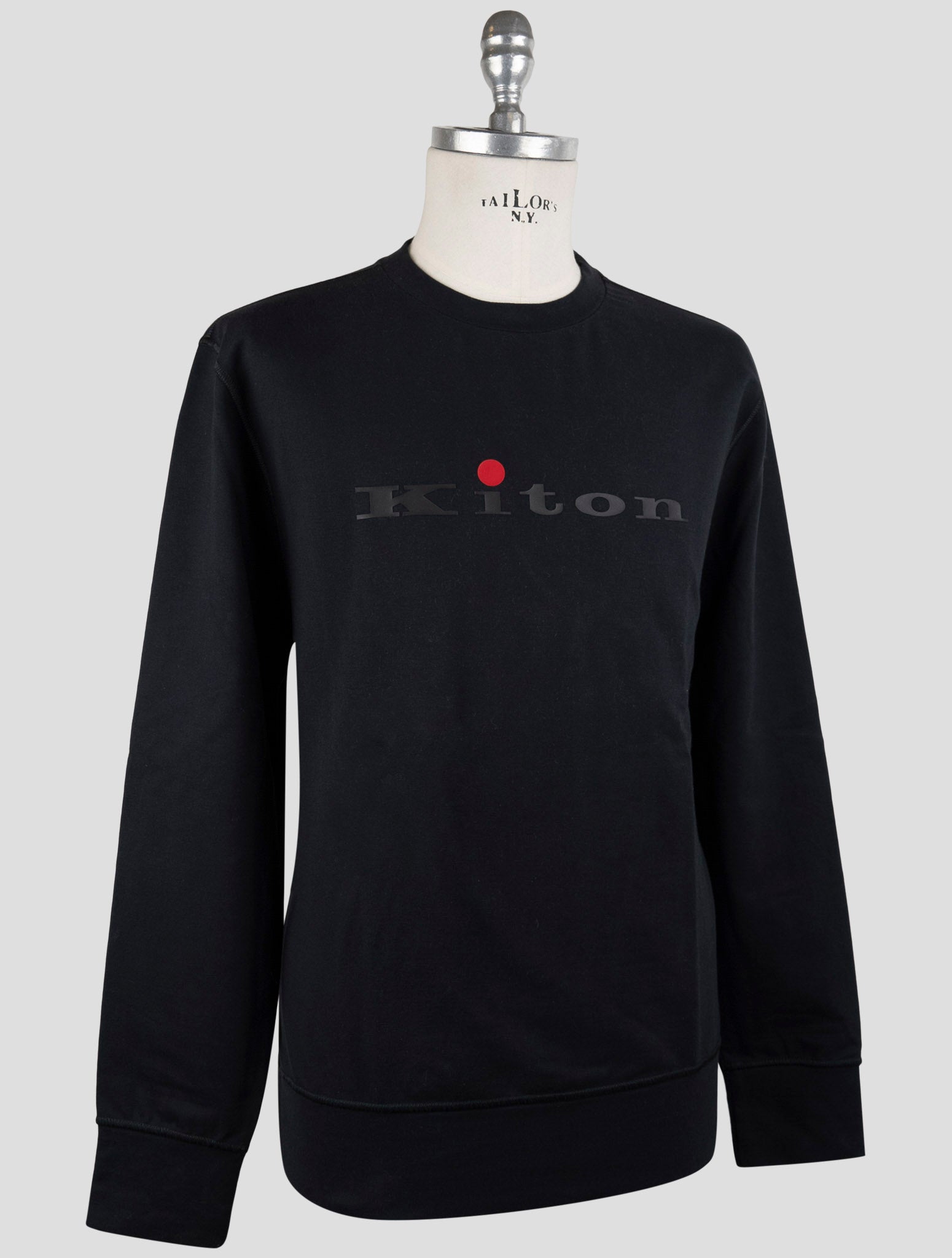 Kiton Dark Blue Cotton Ea Swater Crewneck