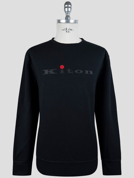 Kiton Dark Blue Cotton Ea Swater Crewneck
