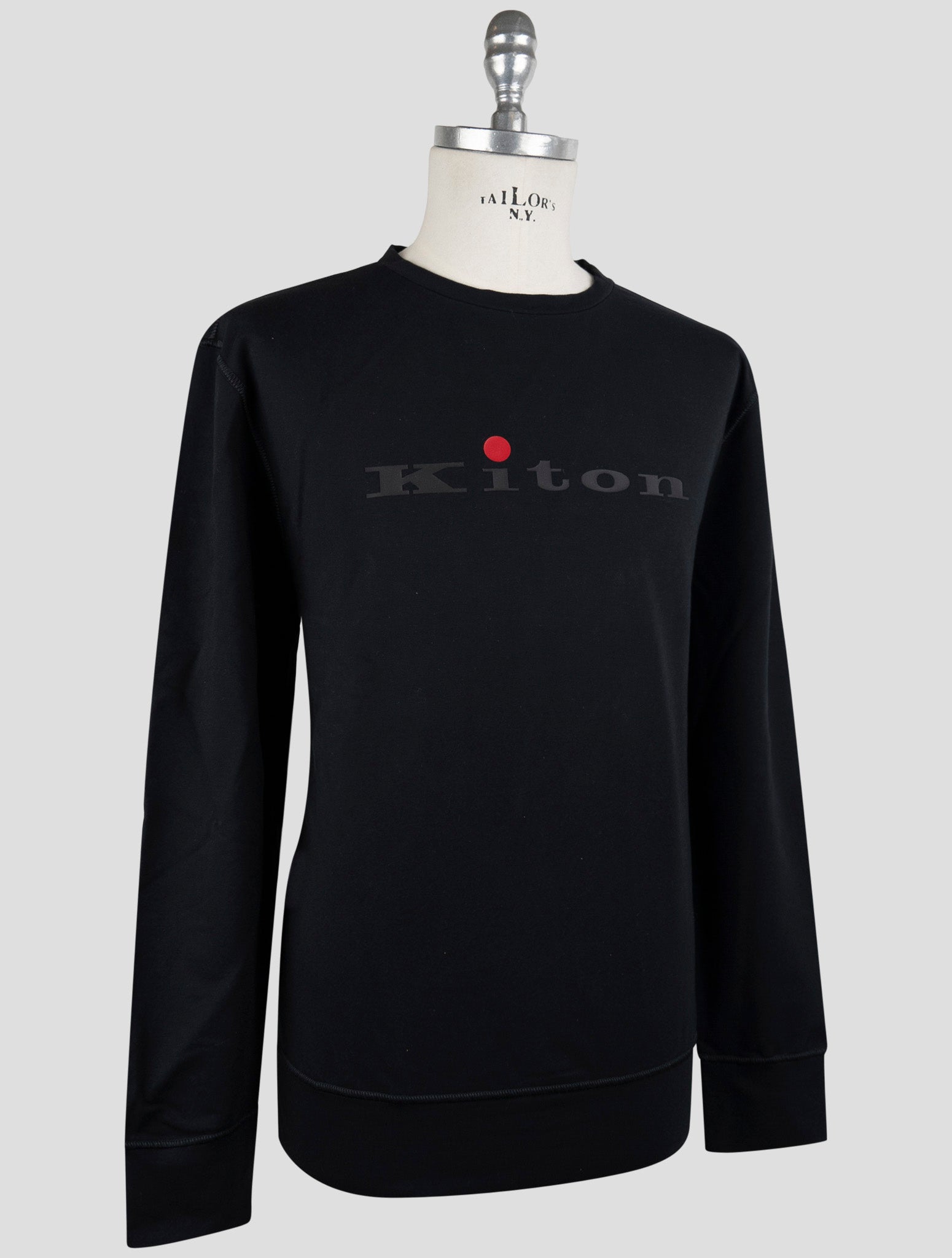 Kiton Dark Blue Cotton Ea Swater Crewneck