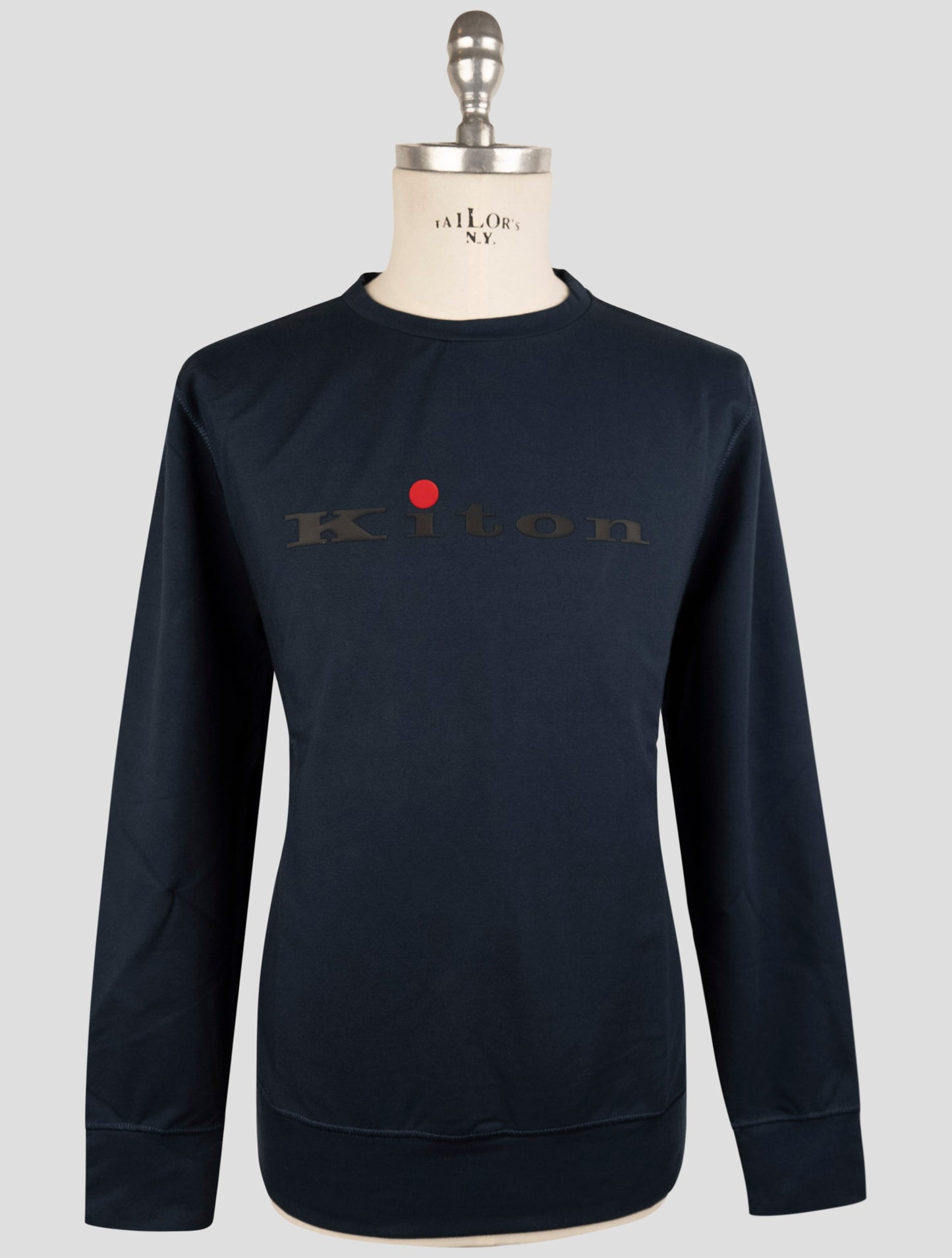 Kiton Dark Blue Cotton Ea Swater Crewneck