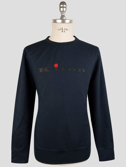 Kiton Dark Blue Cotton Ea Swater Crewneck
