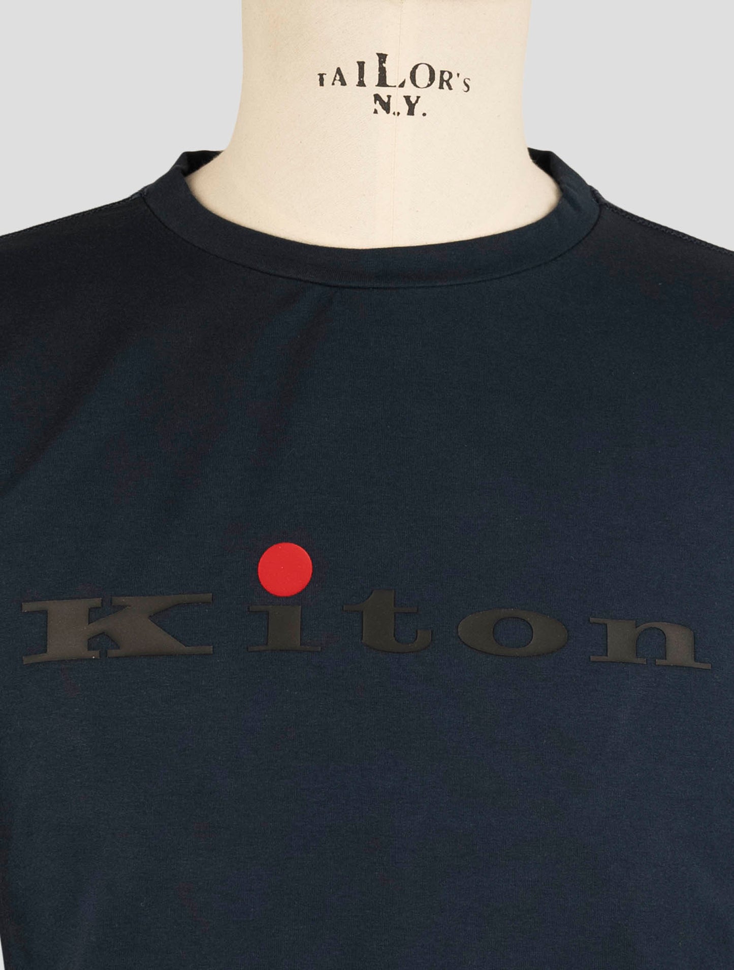 Kiton Dark Blue Cotton Ea Swater Crewneck