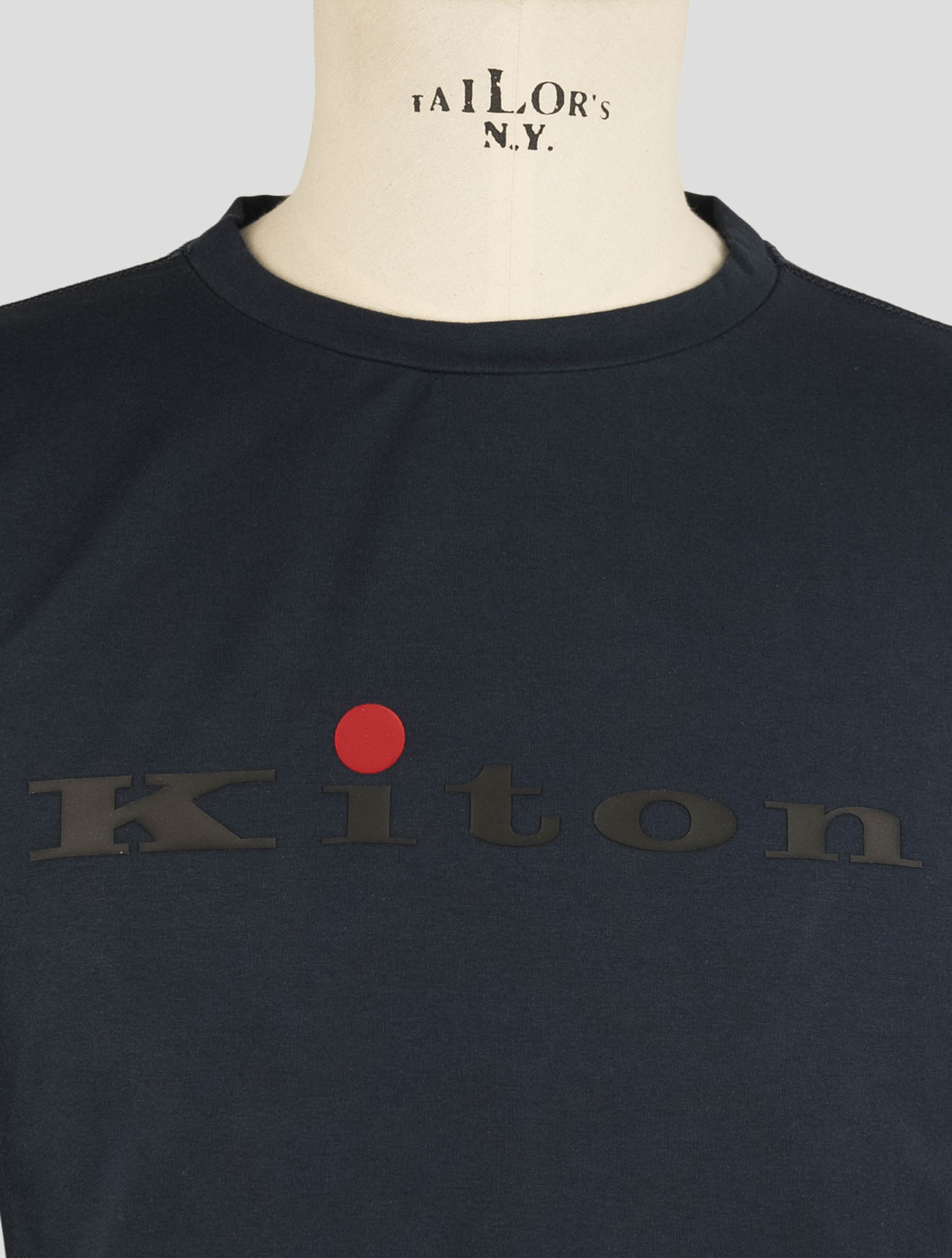 Kiton Dark Blue Cotton Ea Swater Crewneck