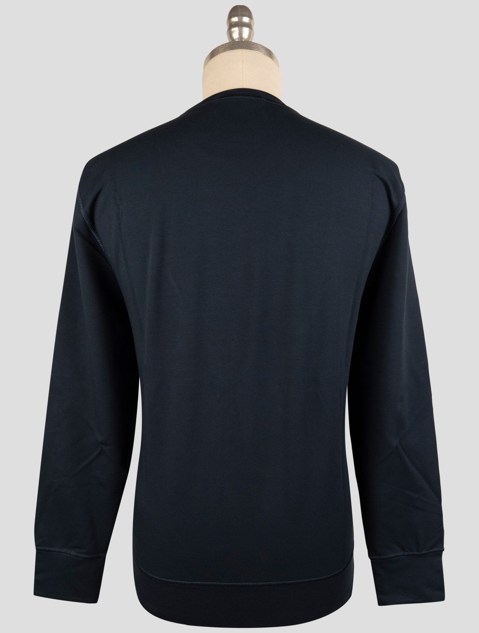 Kiton Dark Blue Cotton Ea Swater Crewneck