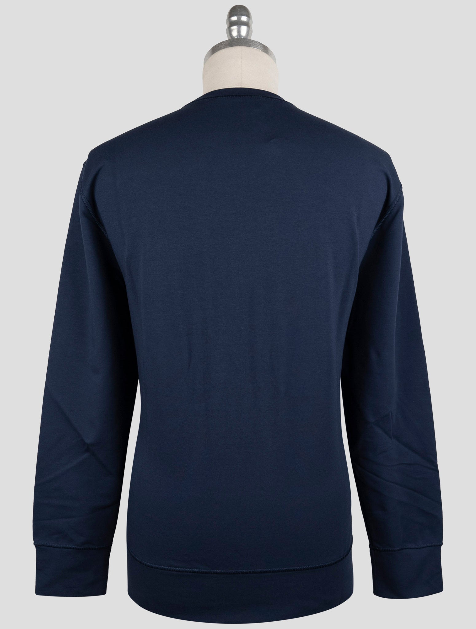 Kiton Blue Cotton Ea Swater Crewneck