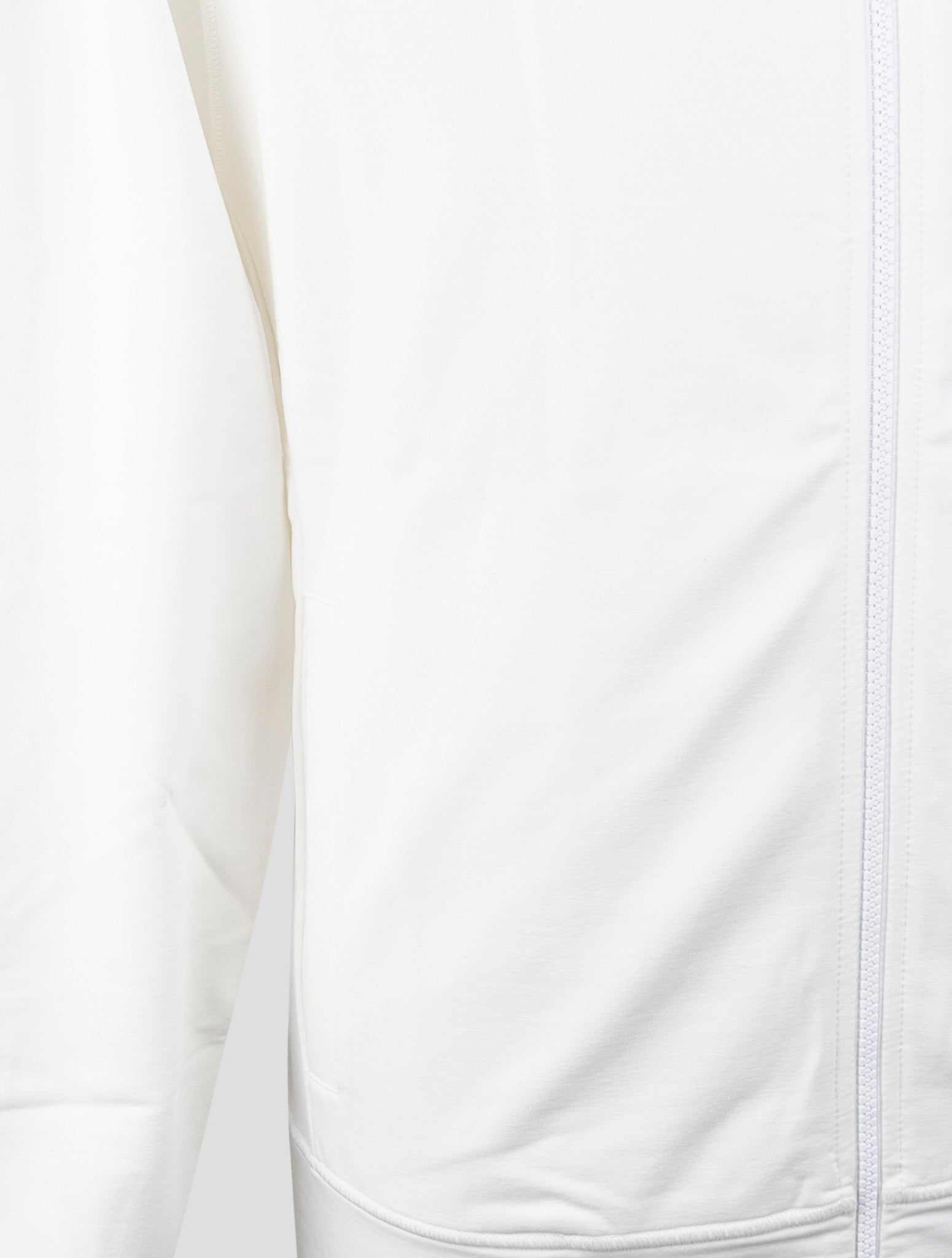 Kiton White  Cotton Ea Sweater Full Zip Hoodie