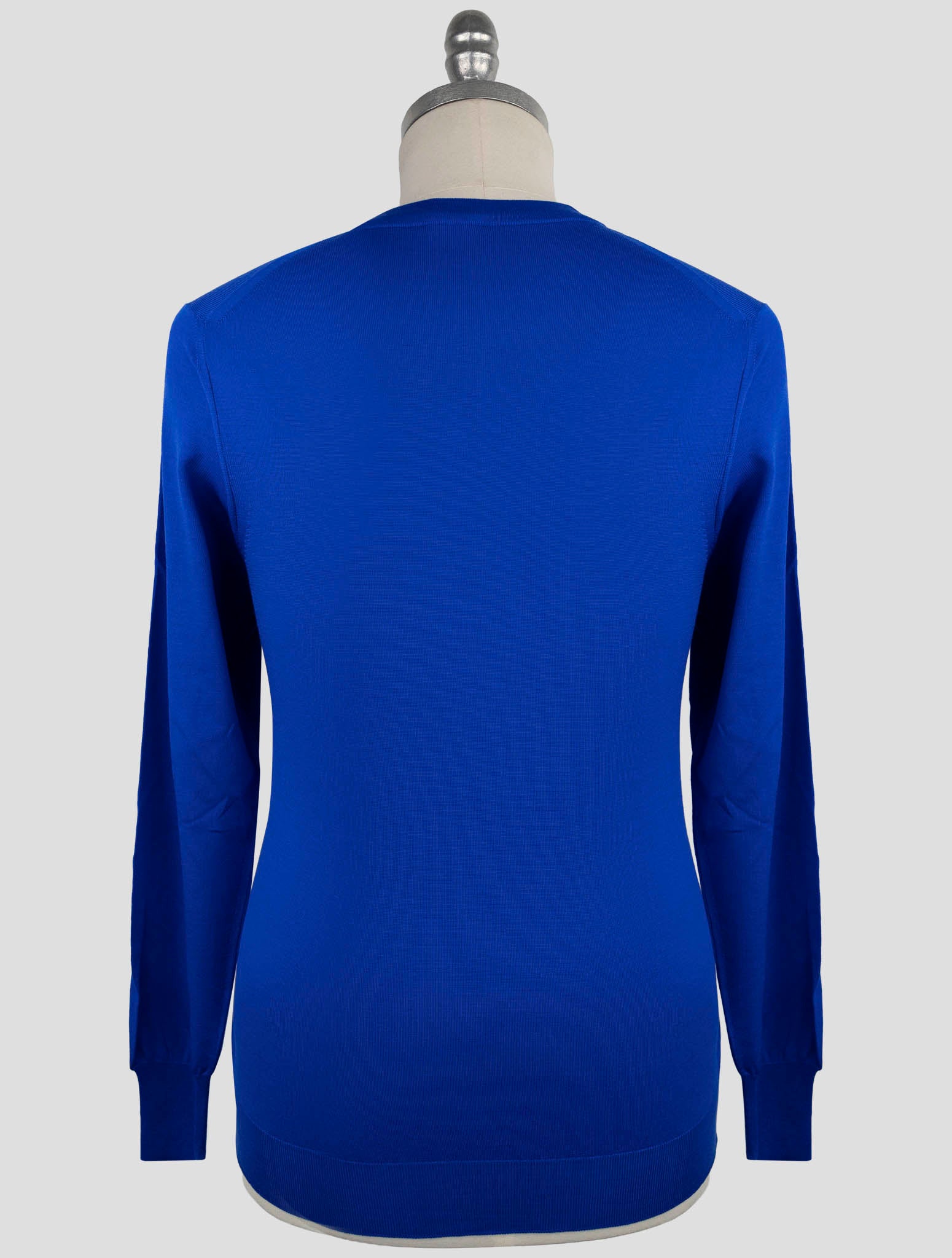 Kiton Blue Wool Sweater Crewneck