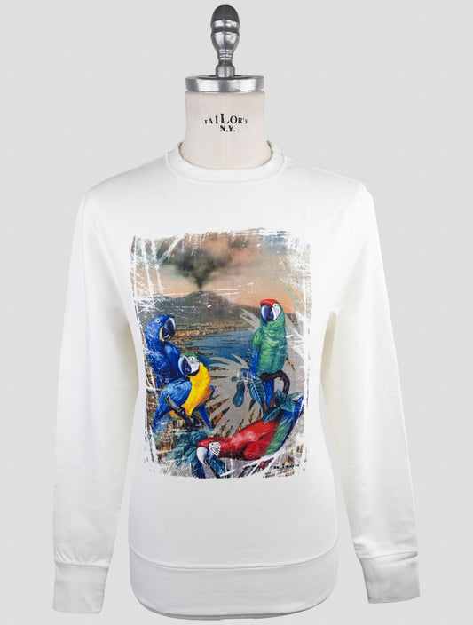 Kiton White Cotton Ea Sweater Crewneck