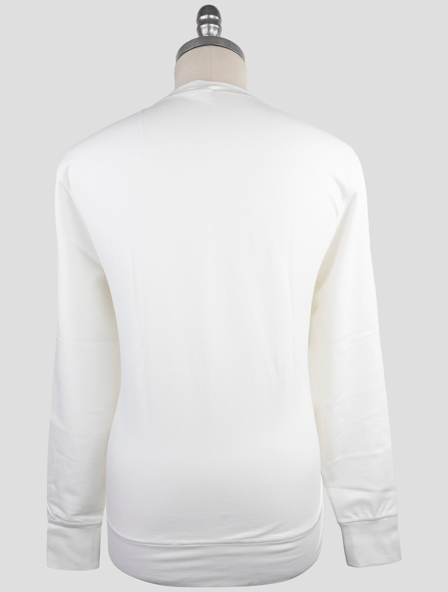 Kiton White Cotton Ea Sweater Crewneck