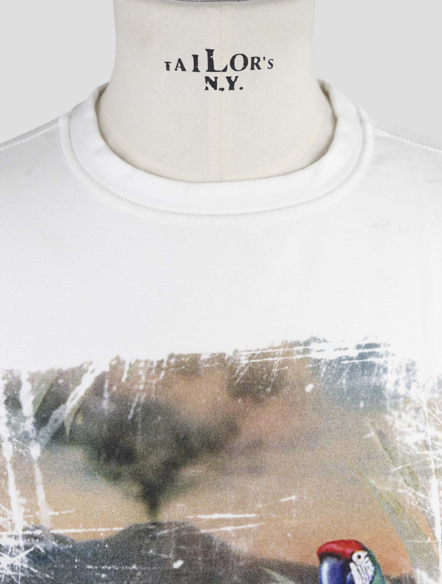 Kiton White Cotton Ea Sweater Crewneck