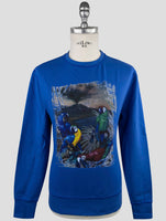 Kiton Blue Cotton Ea Sweater Crewneck