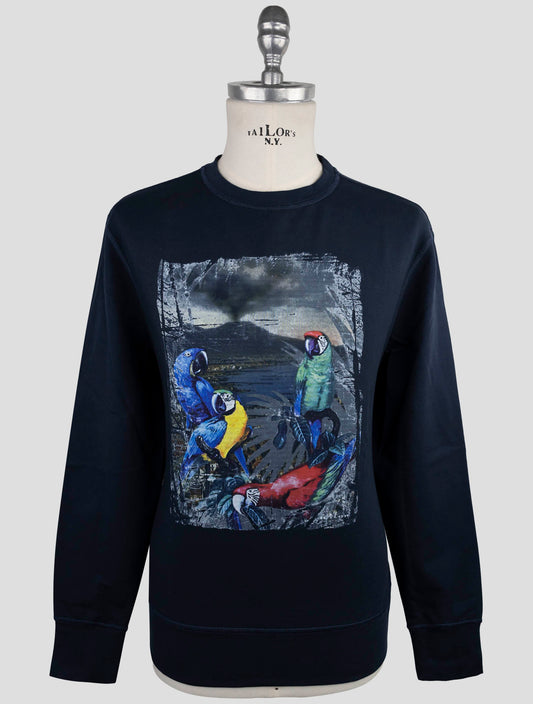 Kiton Black Cotton Ea Sweater Crewneck