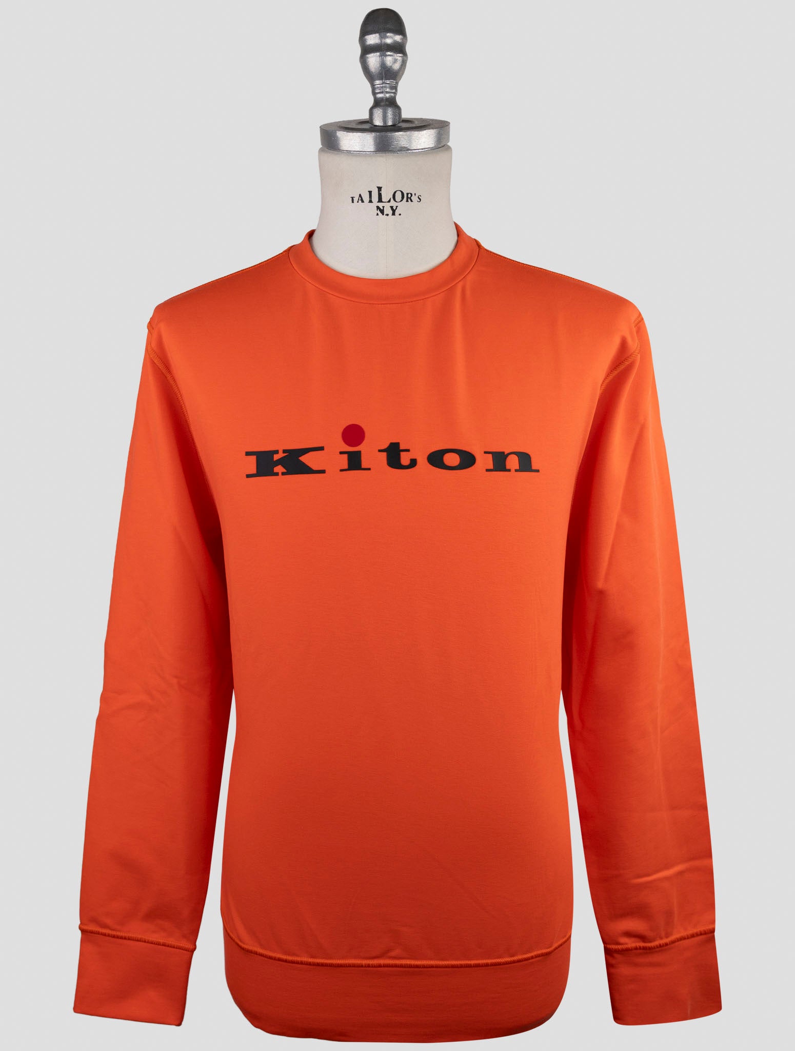 Kiton Red Cotton Ea Sweater Crewneck