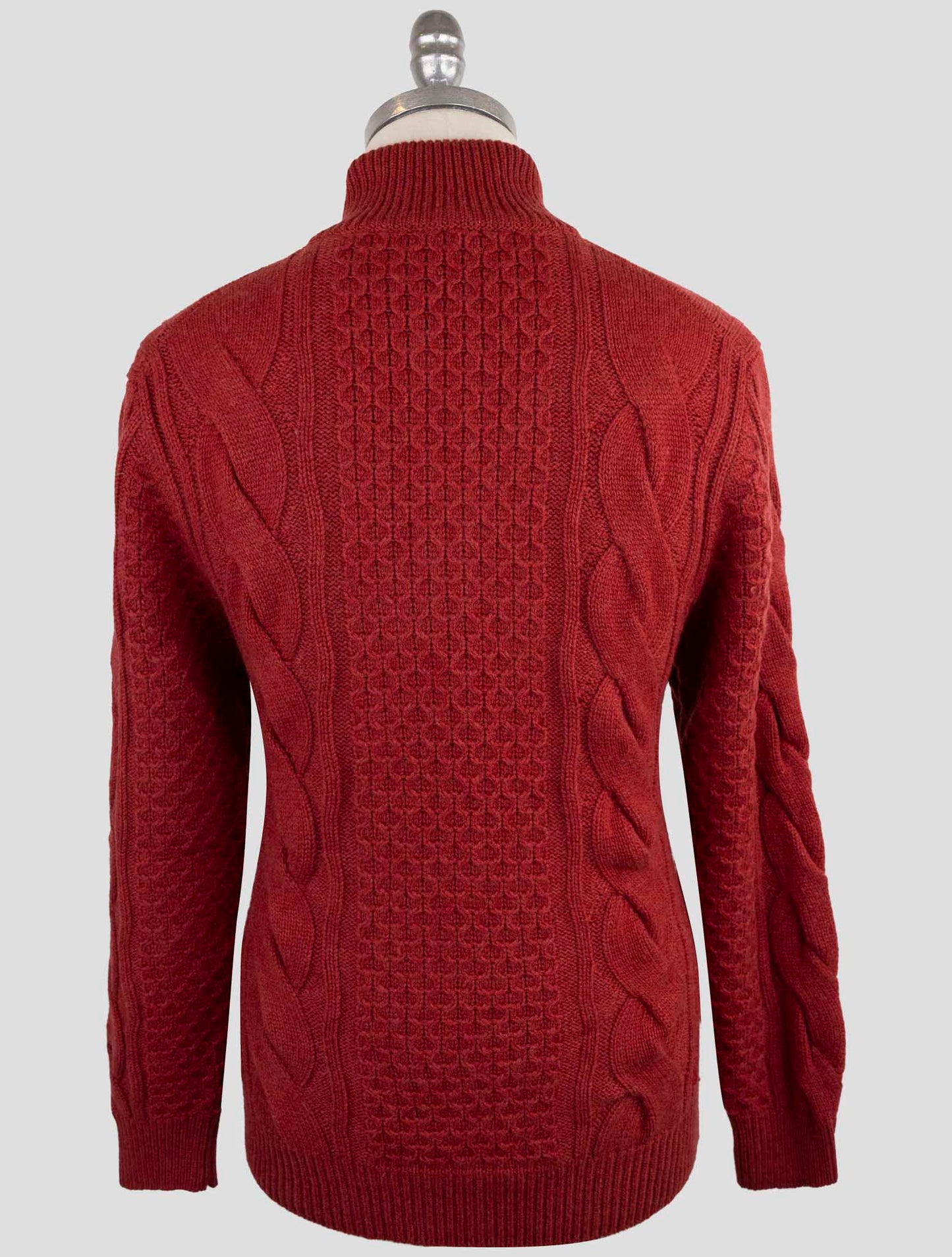 Kiton Red Cashmere Sweater Half Zip