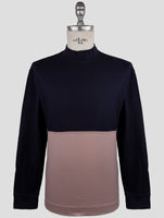 Kiton Blue Pink Cotton Sweater Crewneck