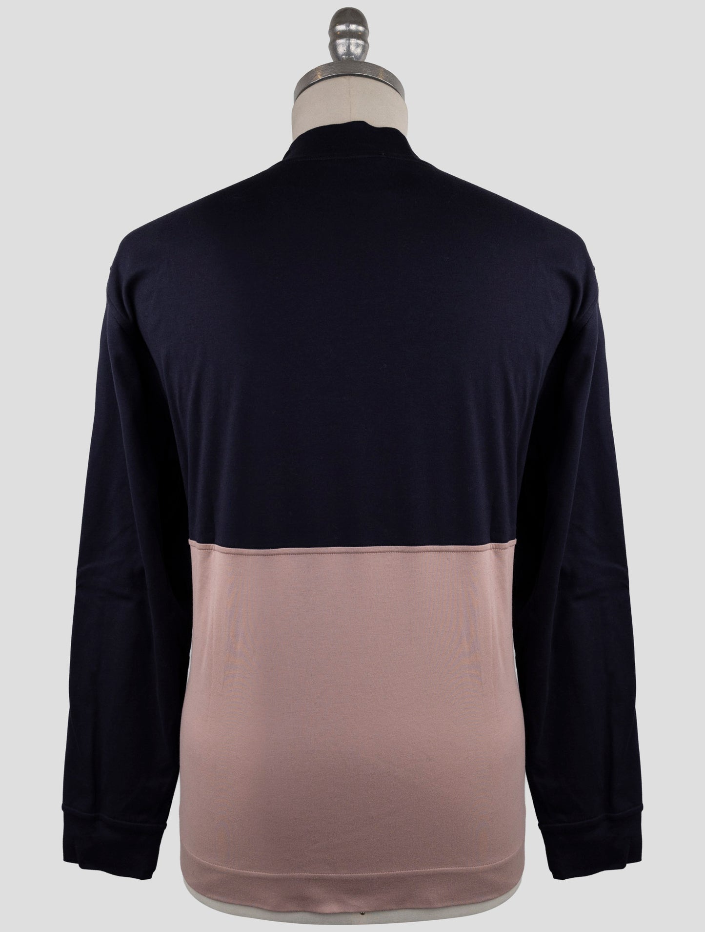 Kiton Blue Pink Cotton Sweater Crewneck