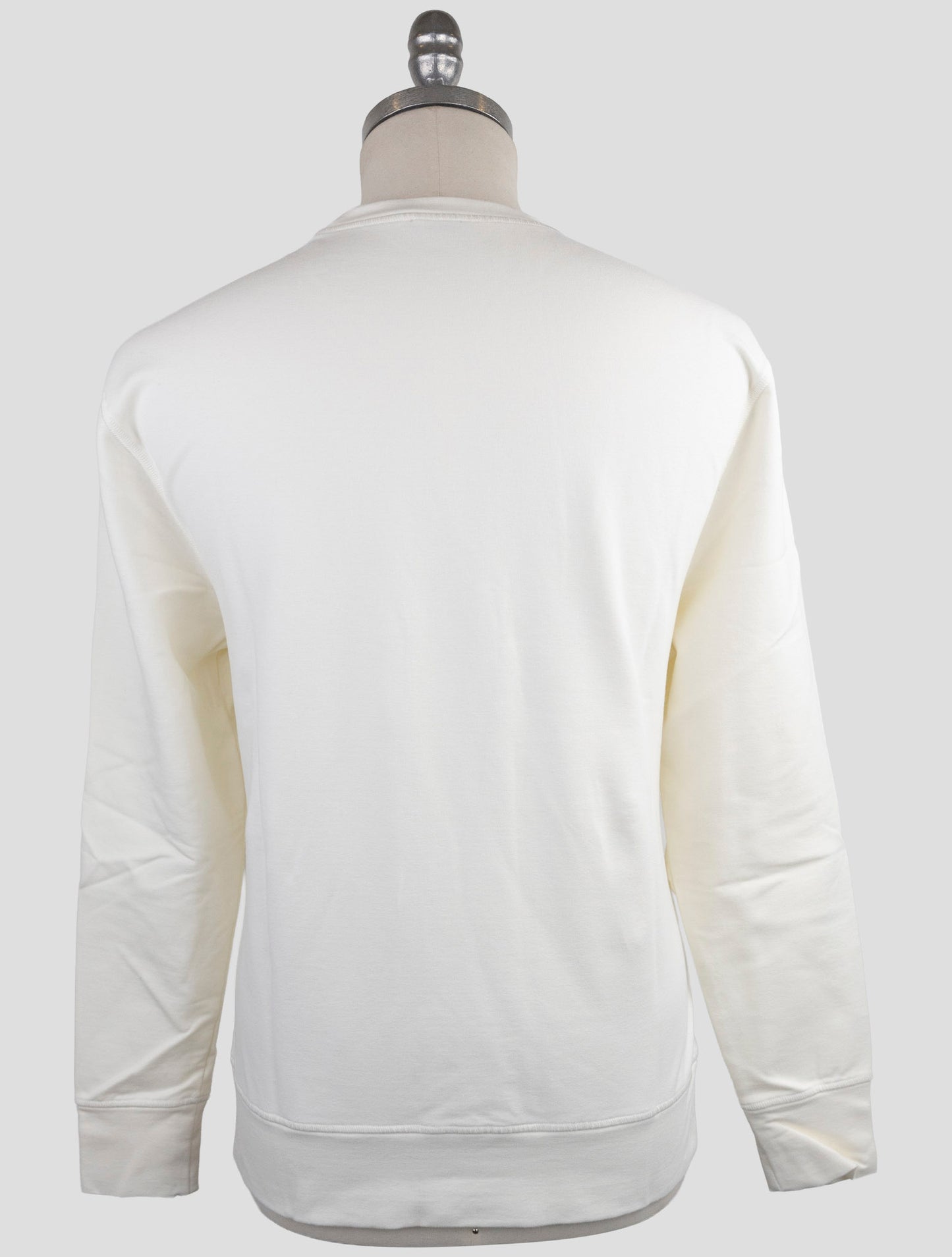Kiton White Cotton Ea Sweater Crewneck