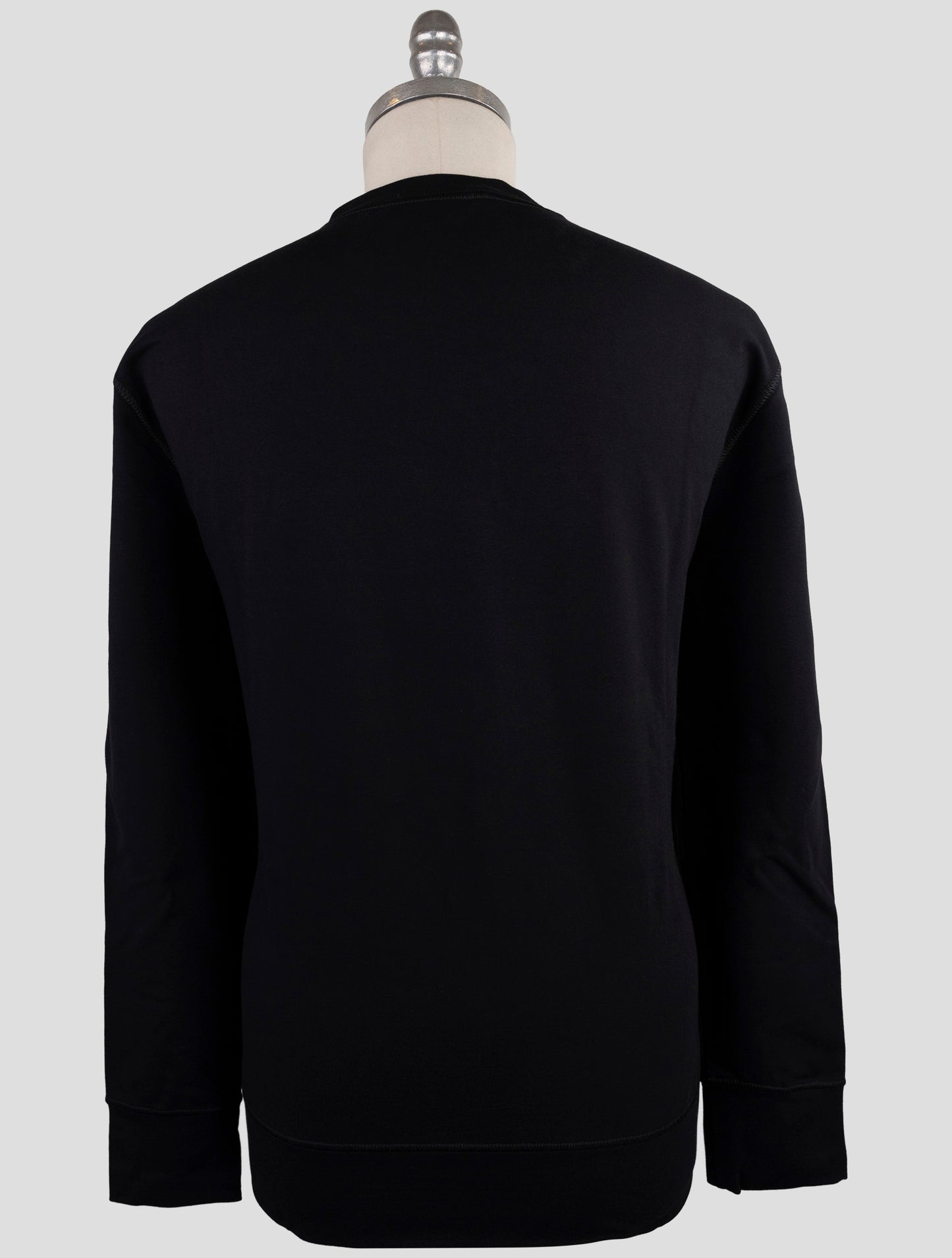 Kiton Blue Cotton Ea Sweater Crewneck