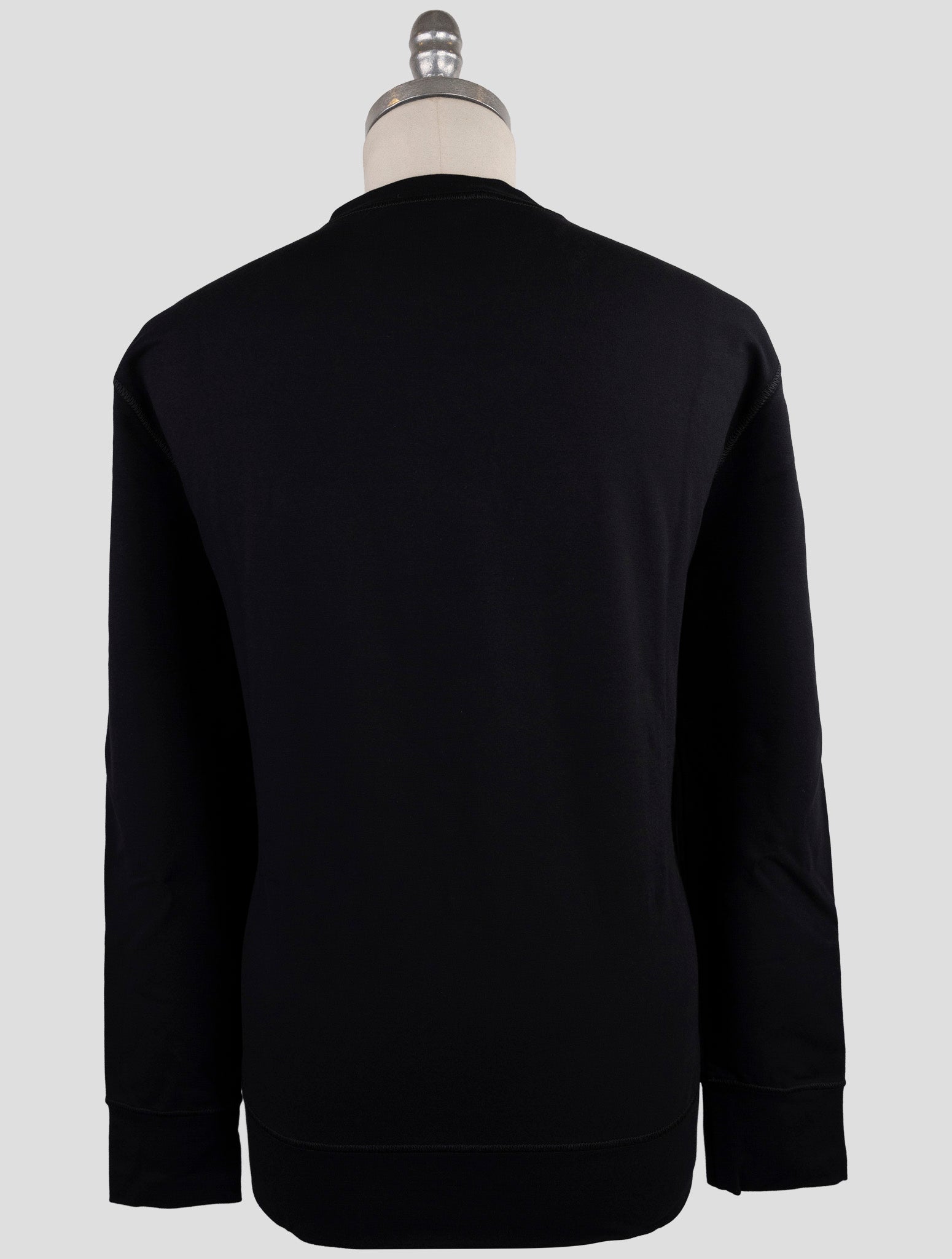 Kiton Blue Cotton Ea Sweater Crewneck
