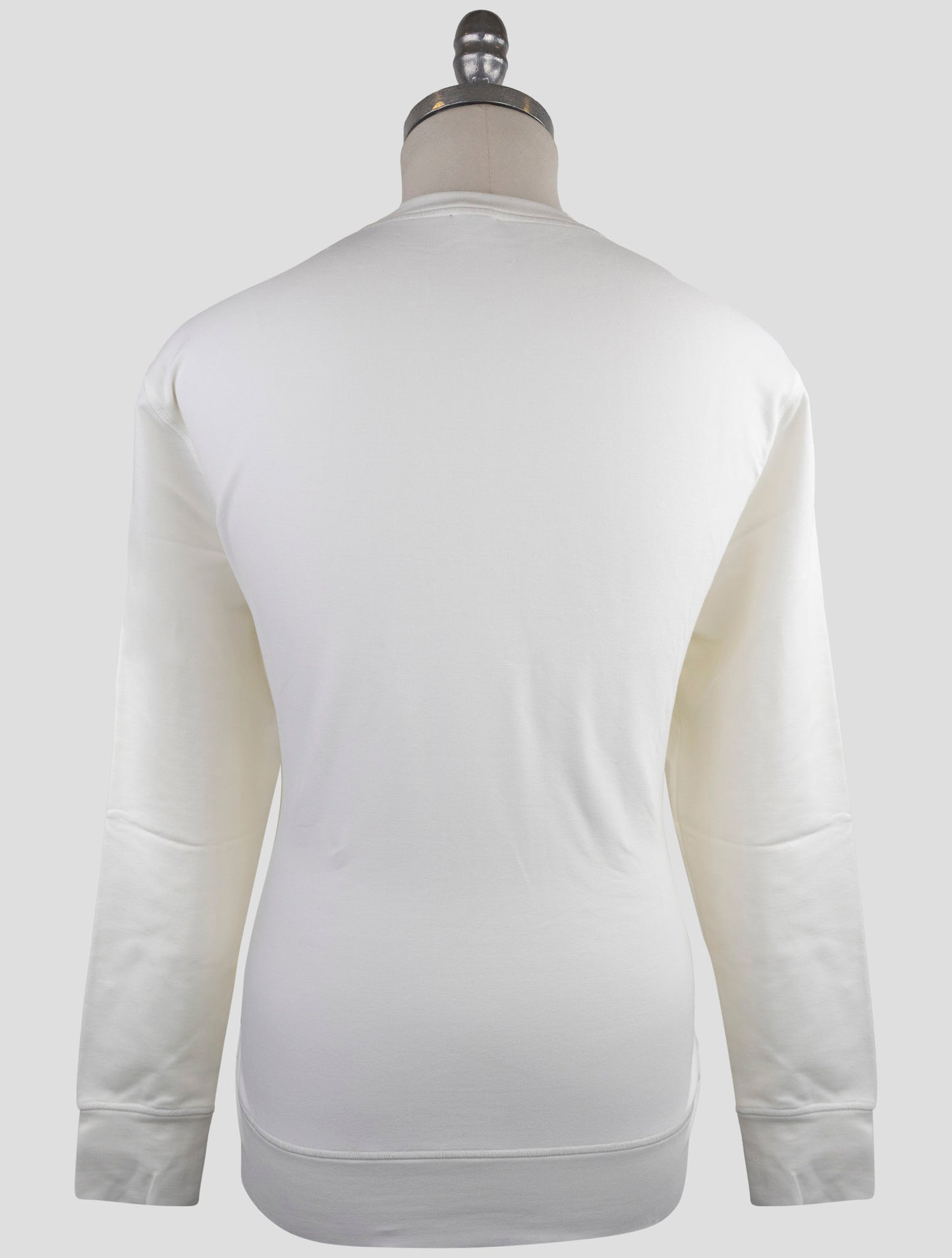 Kiton White Cotton Ea Sweater Crewneck