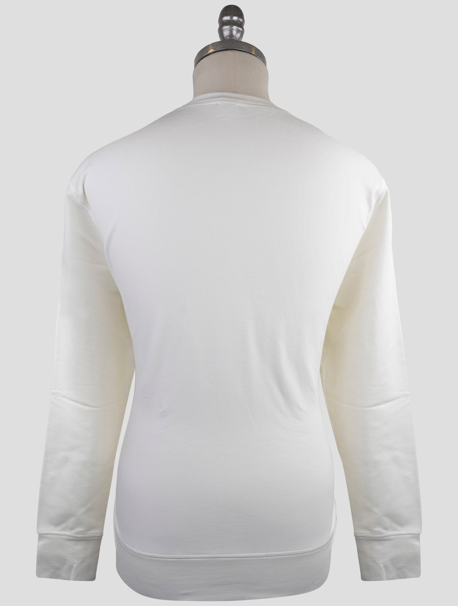 Kiton White Cotton Ea Sweater Crewneck