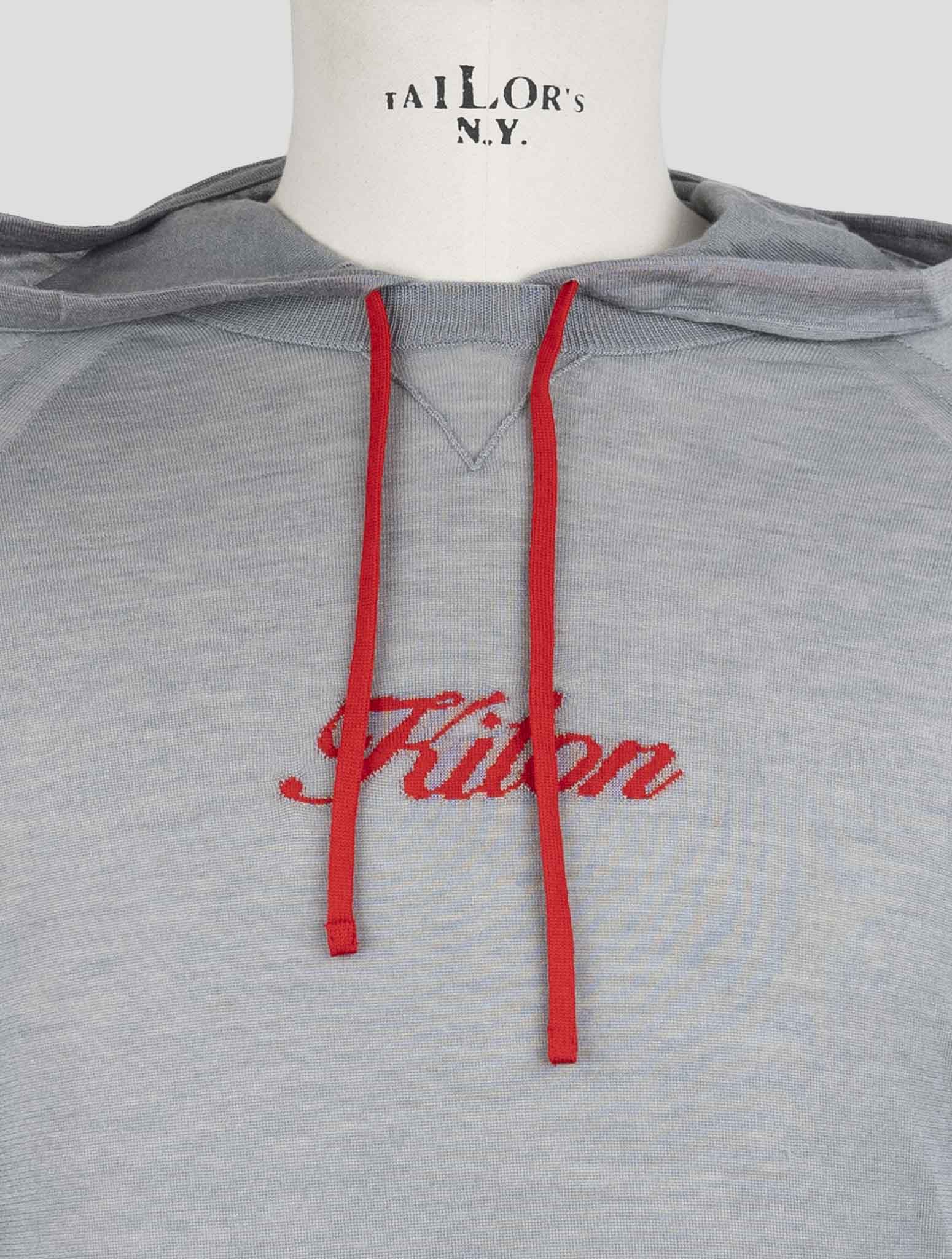 Kiton Gray Cashmere Silk Sweater Crewneck