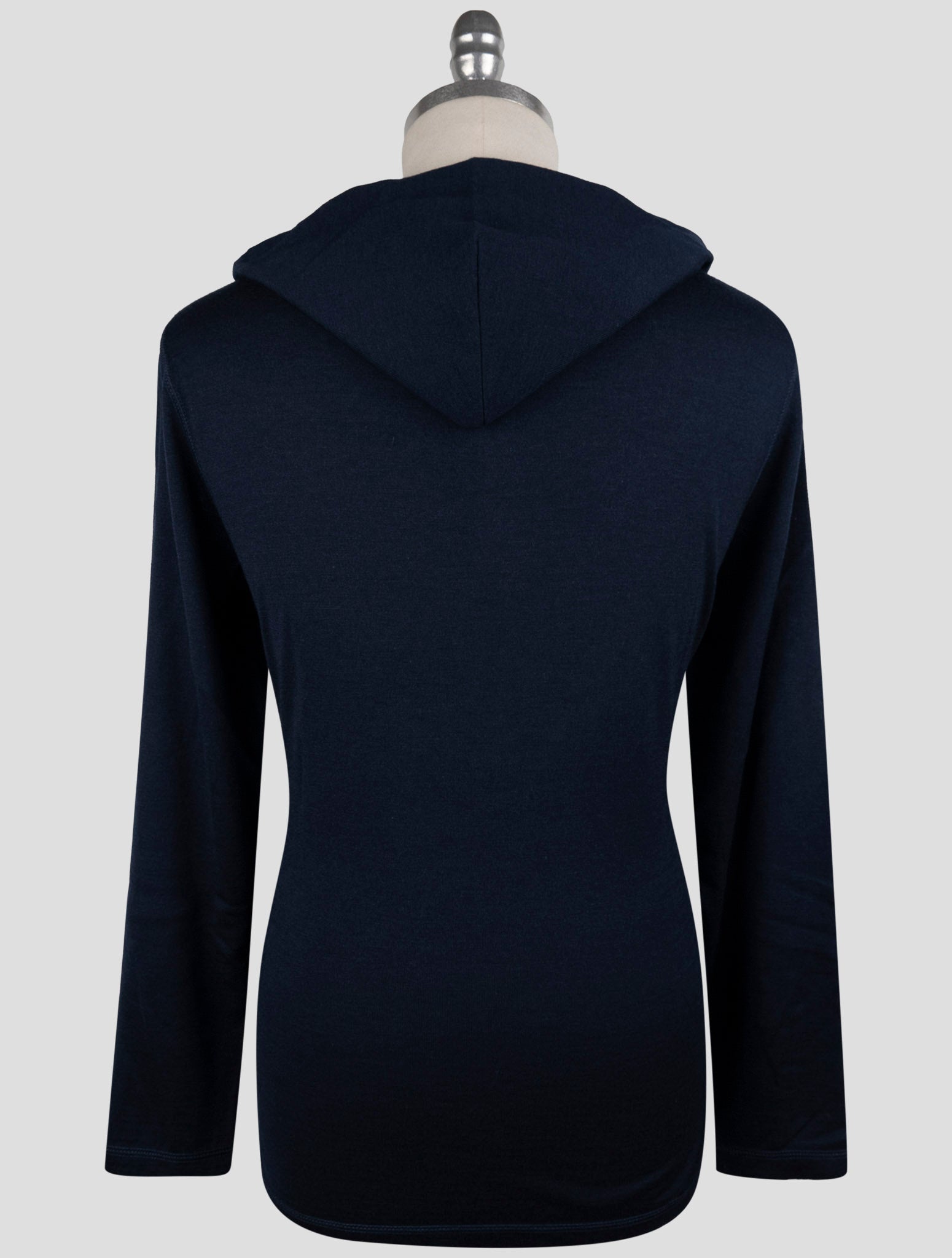 Kiton Blue Cashmere Silk Cashmere Sweater Hoodie