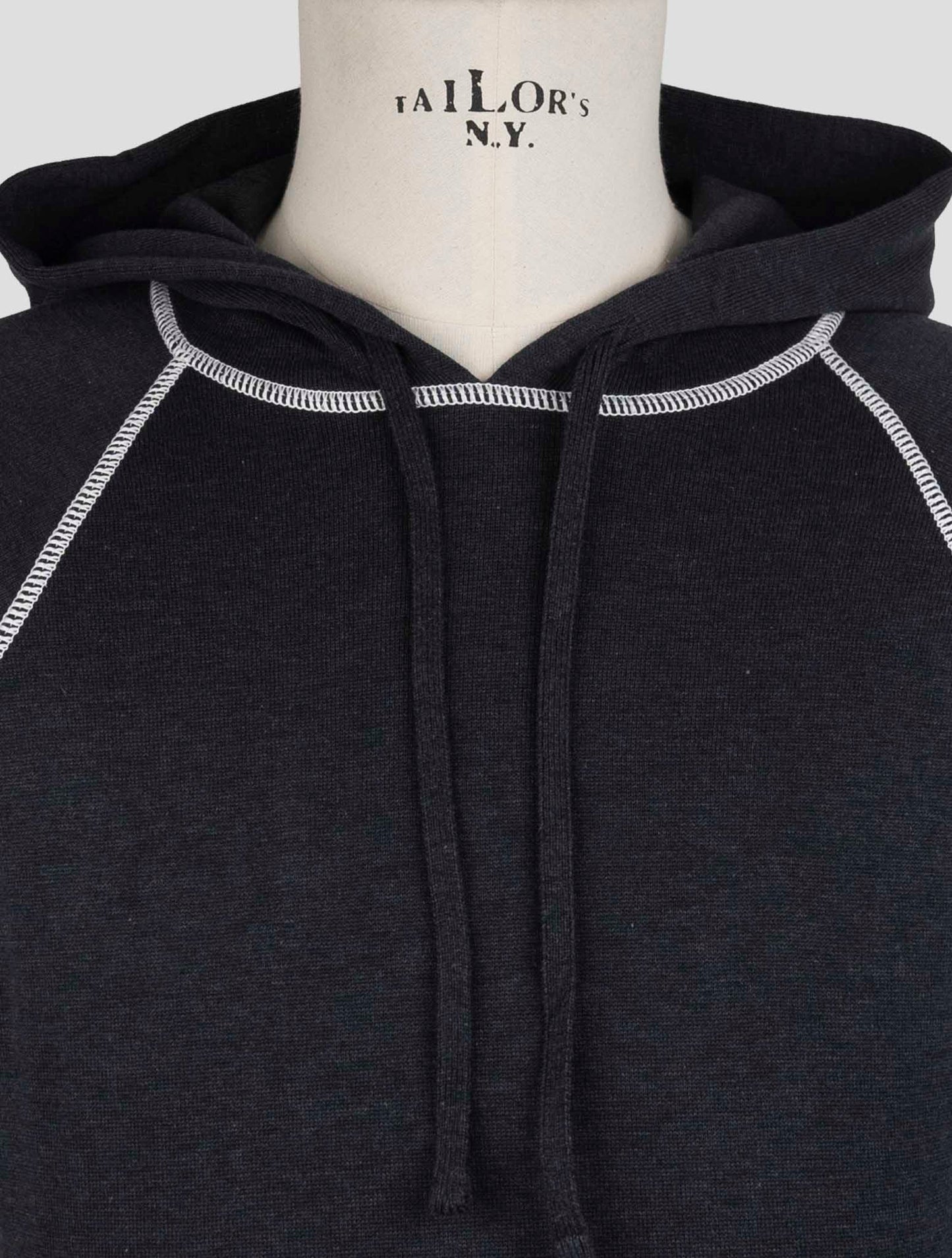 Kiton Gray Cotton Sweater Hoodie