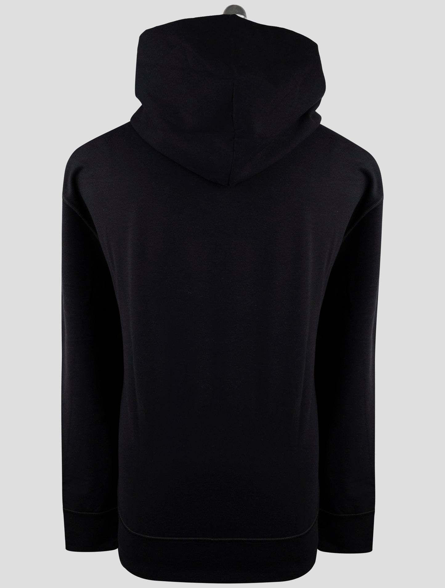 Kiton Black Cotton Ea Sweater Hoodie