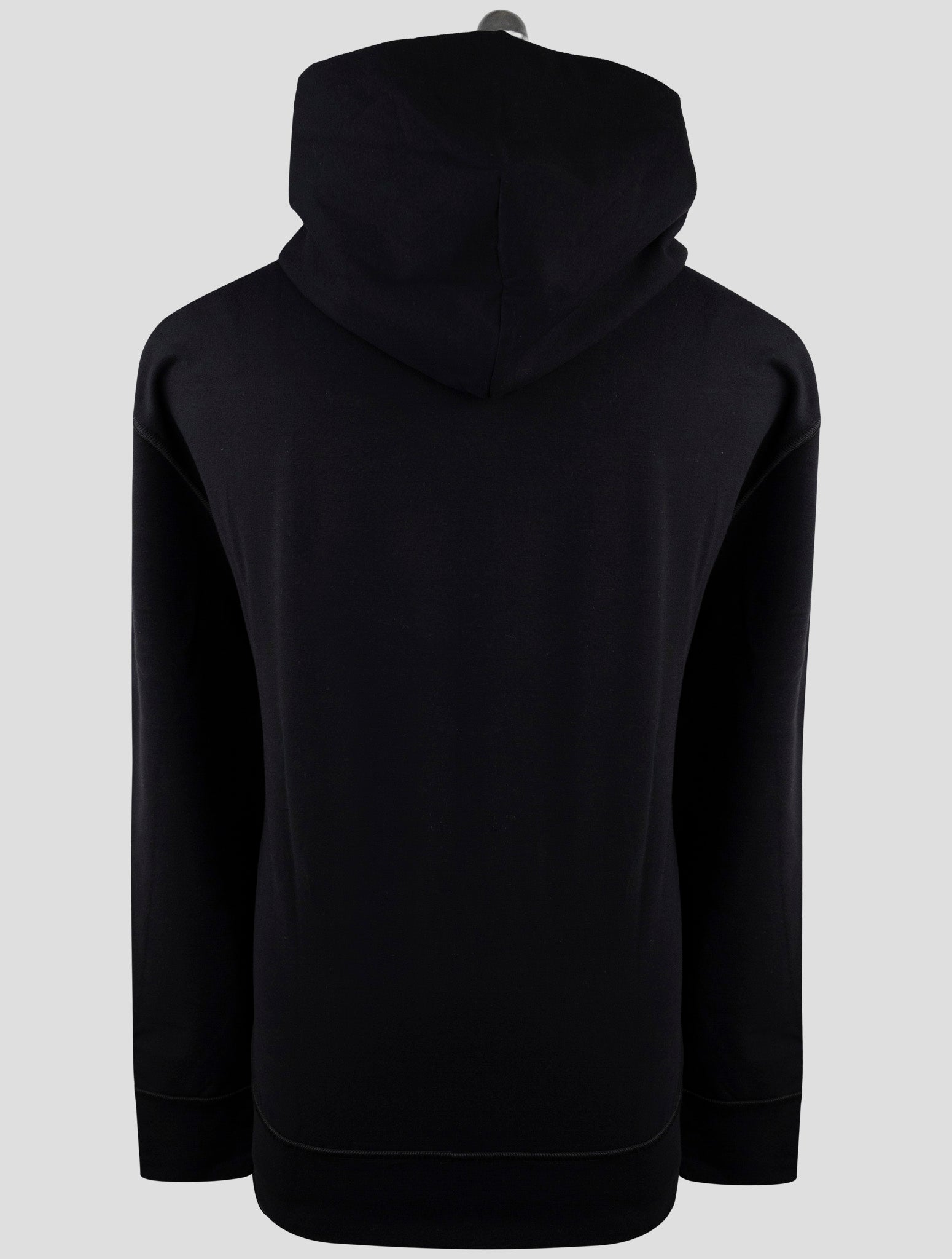 Kiton Black Cotton Ea Sweater Hoodie