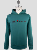 Kiton Green Cotton Ea Sweater Hoodie