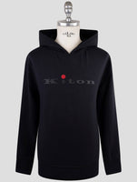 Kiton Dark Blue Cotton Ea Sweater Hoodie