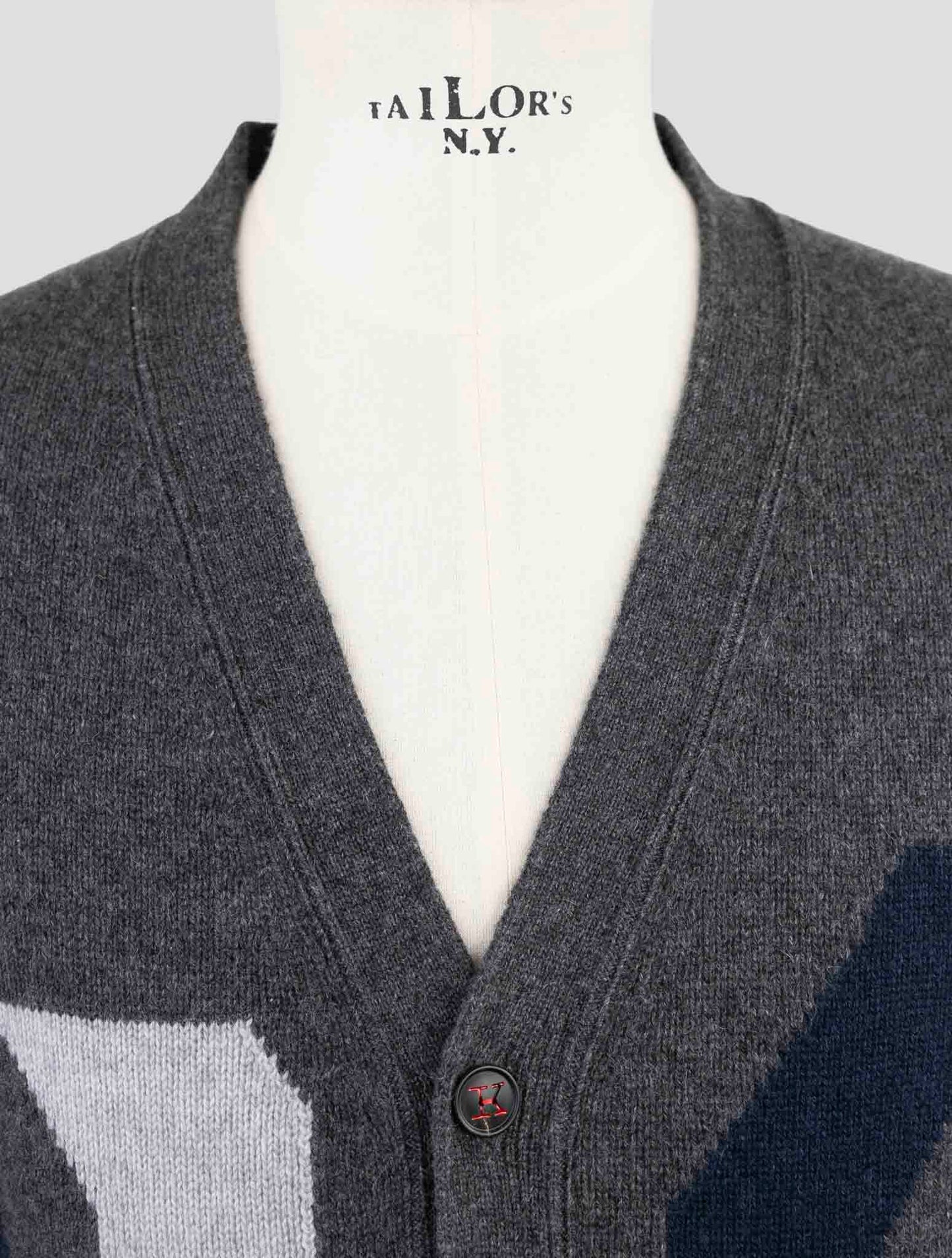 Kiton Gray Cashmere Sweater Cardigan