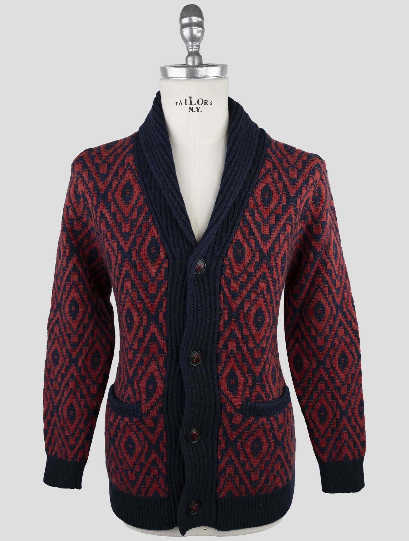 Kiton Blue Cashmere Sweater Cardigan
