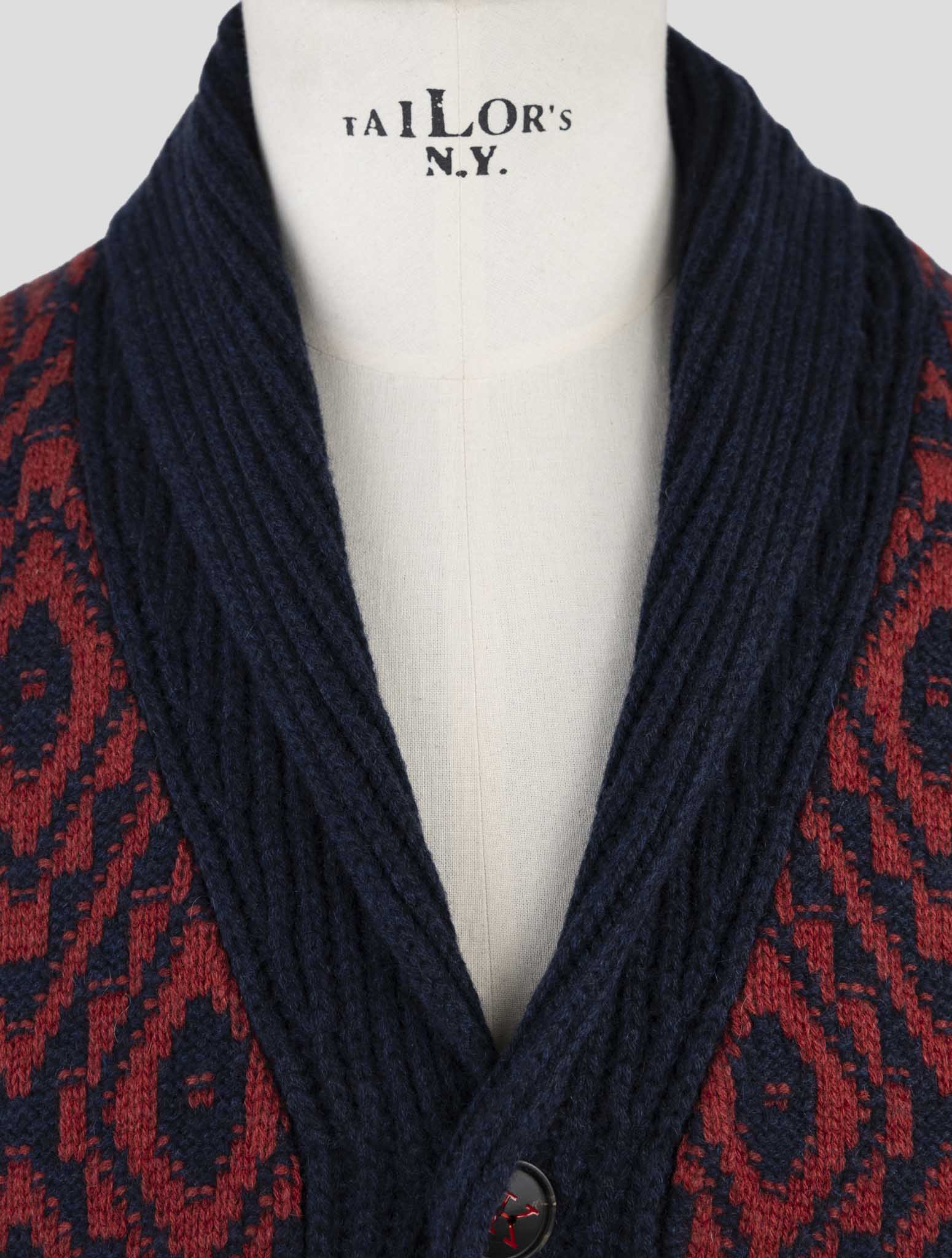 Kiton Blue Cashmere Sweater Cardigan