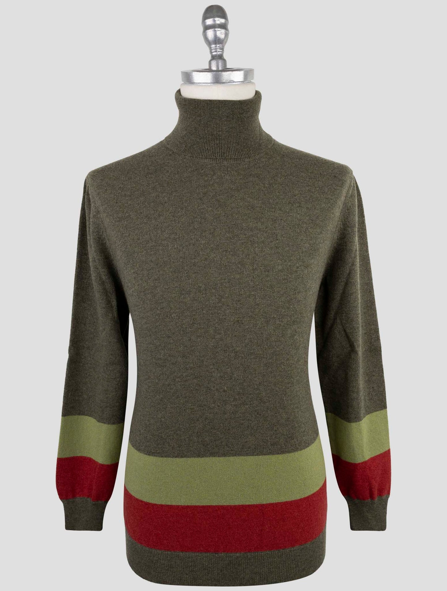 Kiton Green Cashmere Sweater Turtleneck