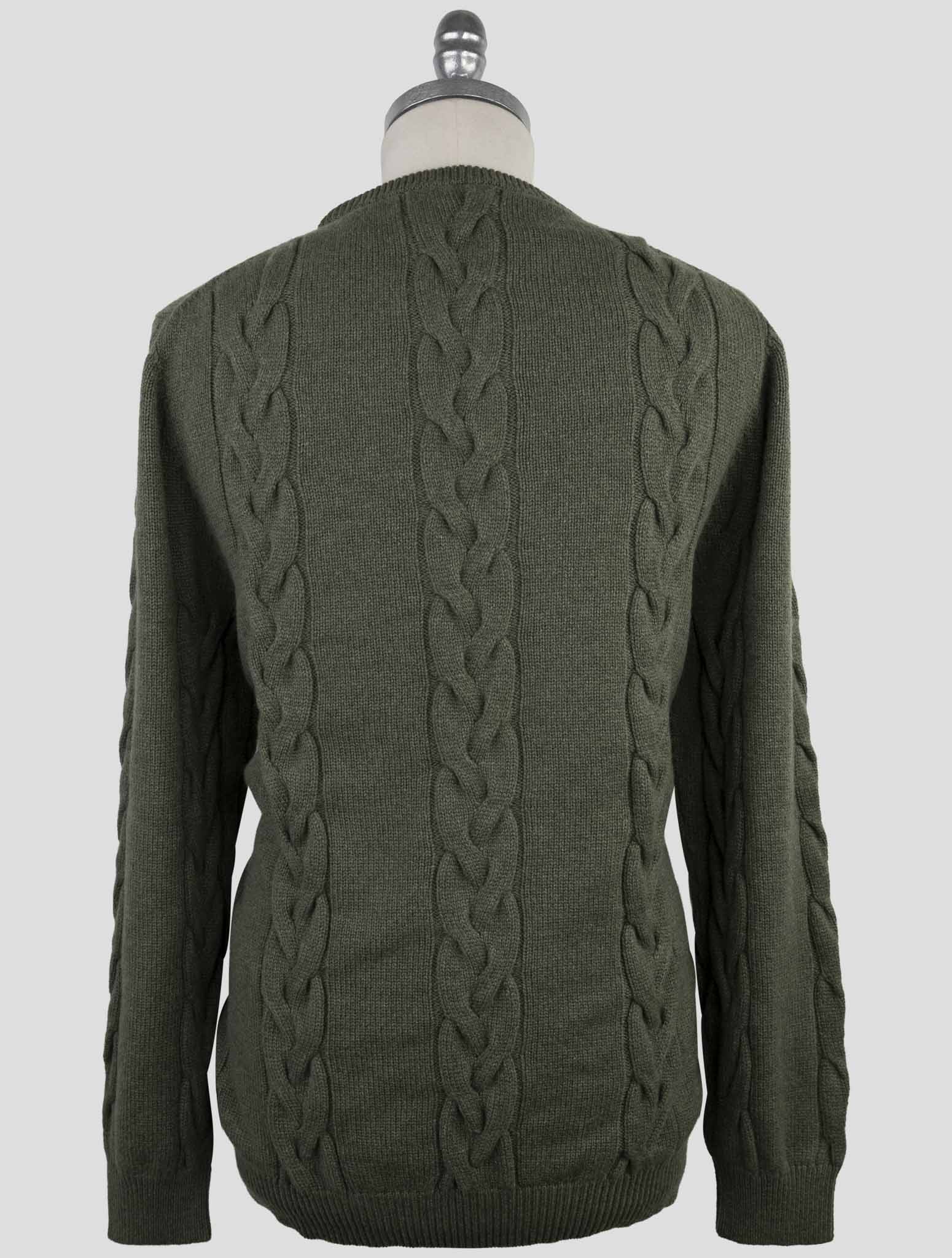 Kiton Green Cashmere Sweater Crewneck