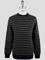Kiton Blue Green Cashmere Sweater Crewneck