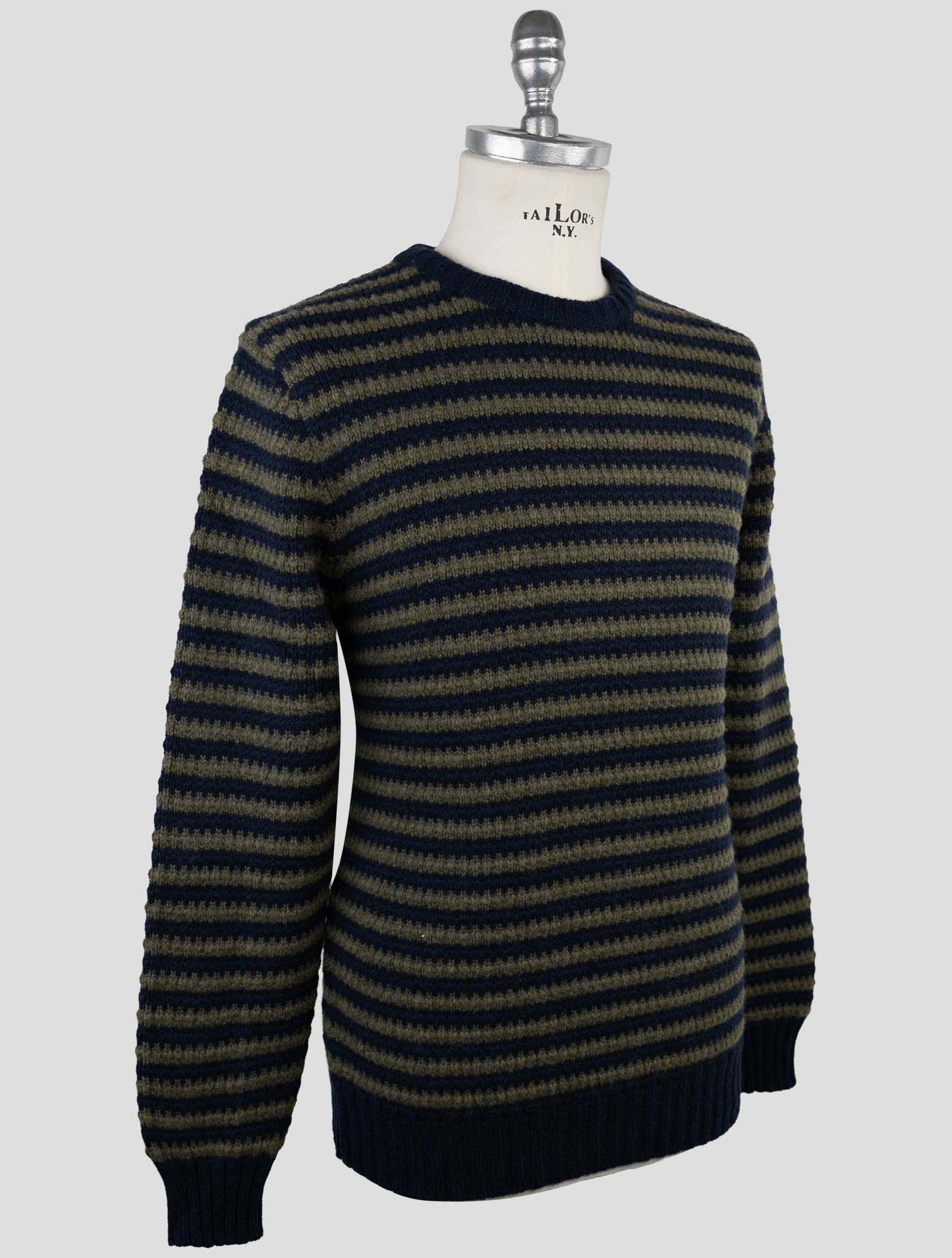 Kiton Blue Green Cashmere Sweater Crewneck