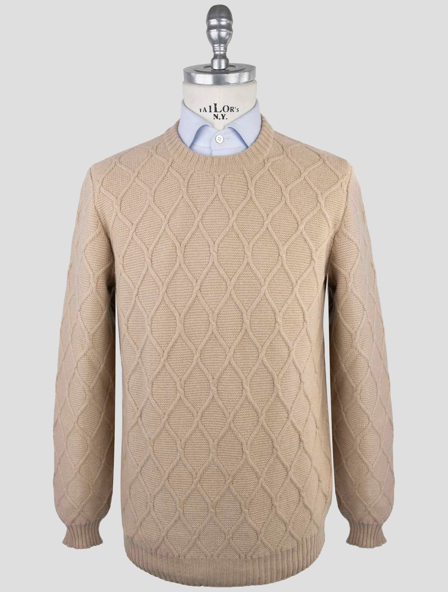 Kiton Brown Wool Sweater Crewneck