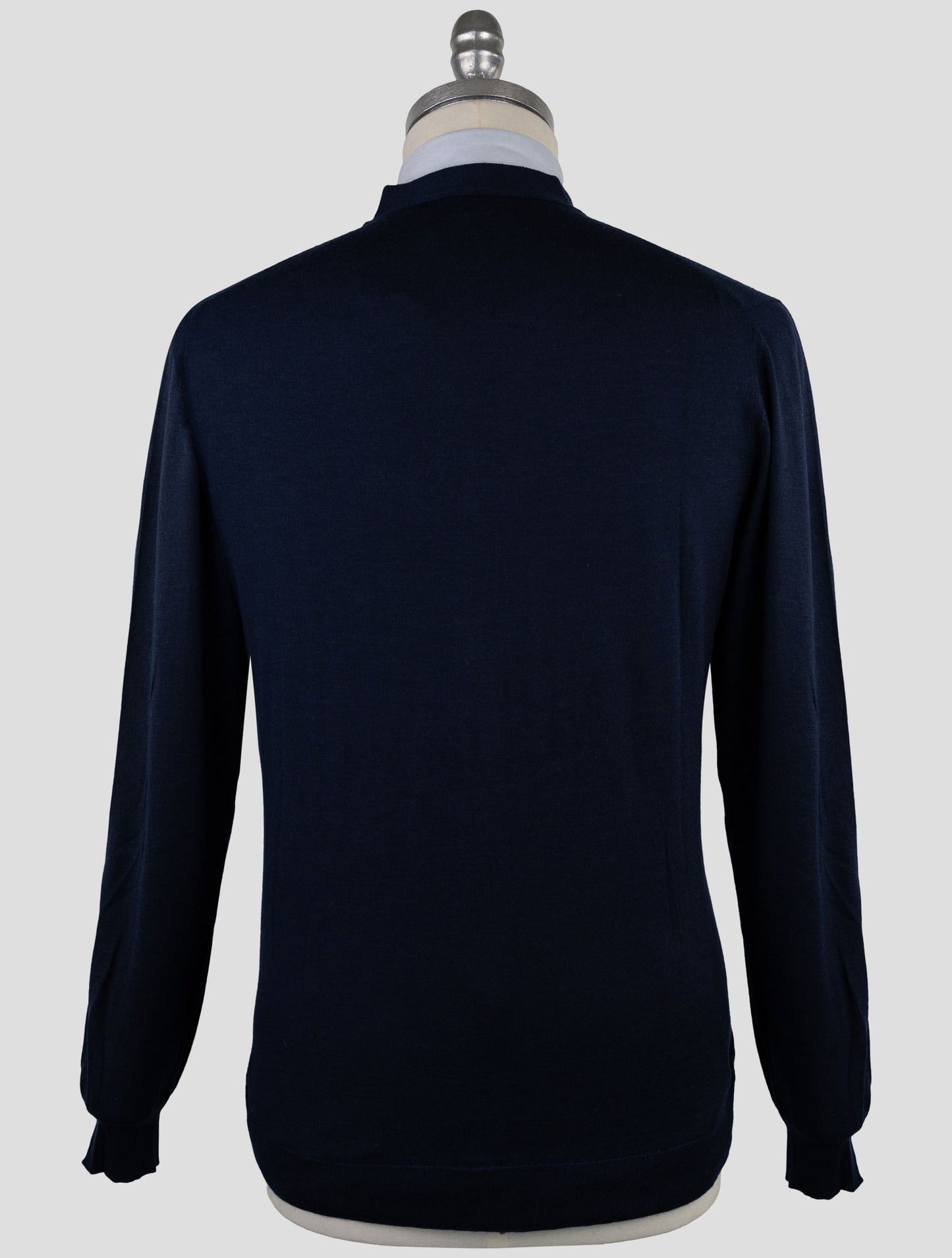 Kiton Blue Cashmere Silk Sweater Cardigan