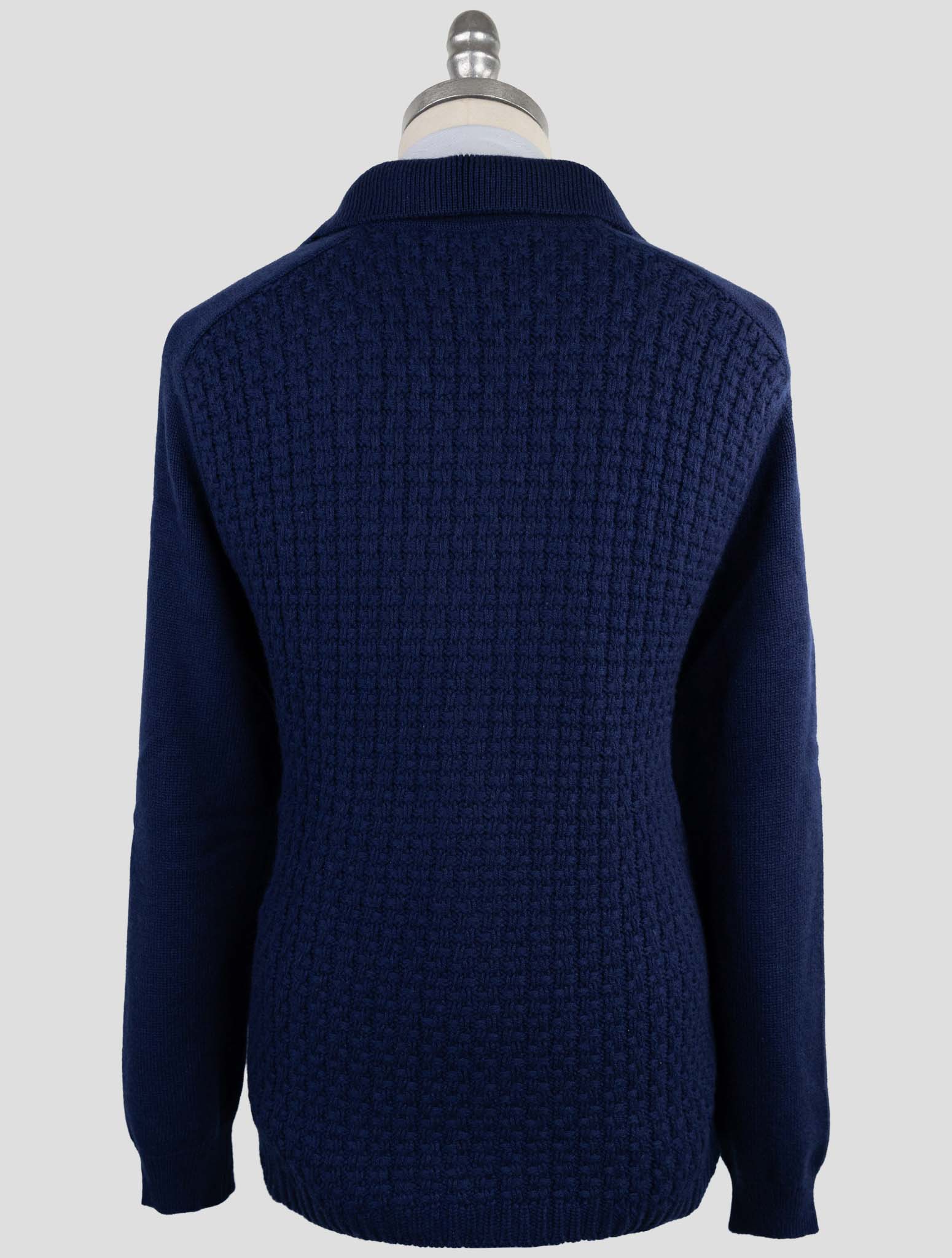 Kiton Blue Cashmere Sweater Cardigan