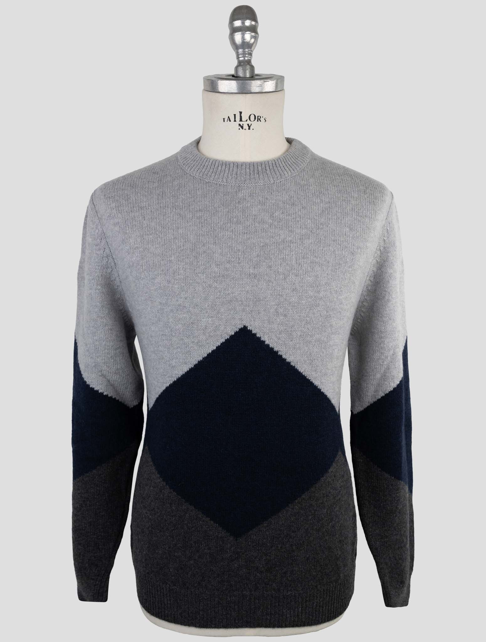 Kiton Multicolor Cashmere Silk Sweater Crewneck