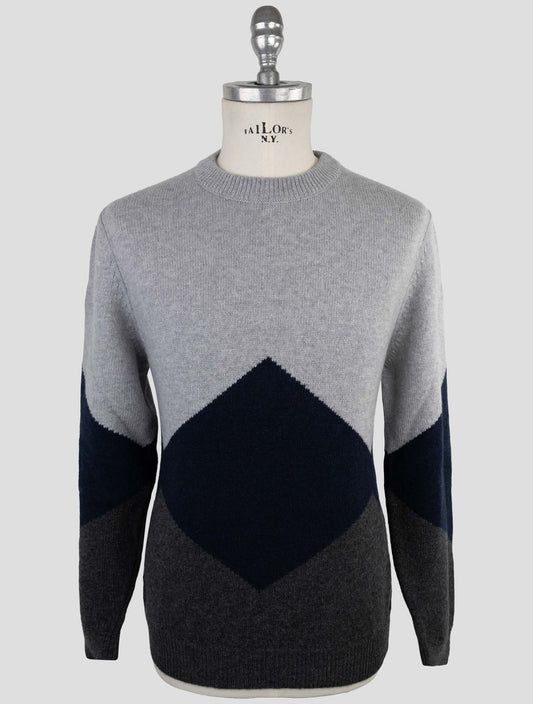 Kiton Multicolor Cashmere Silk Sweater Crewneck