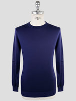 Kiton Blue Silk Sweater Crewneck
