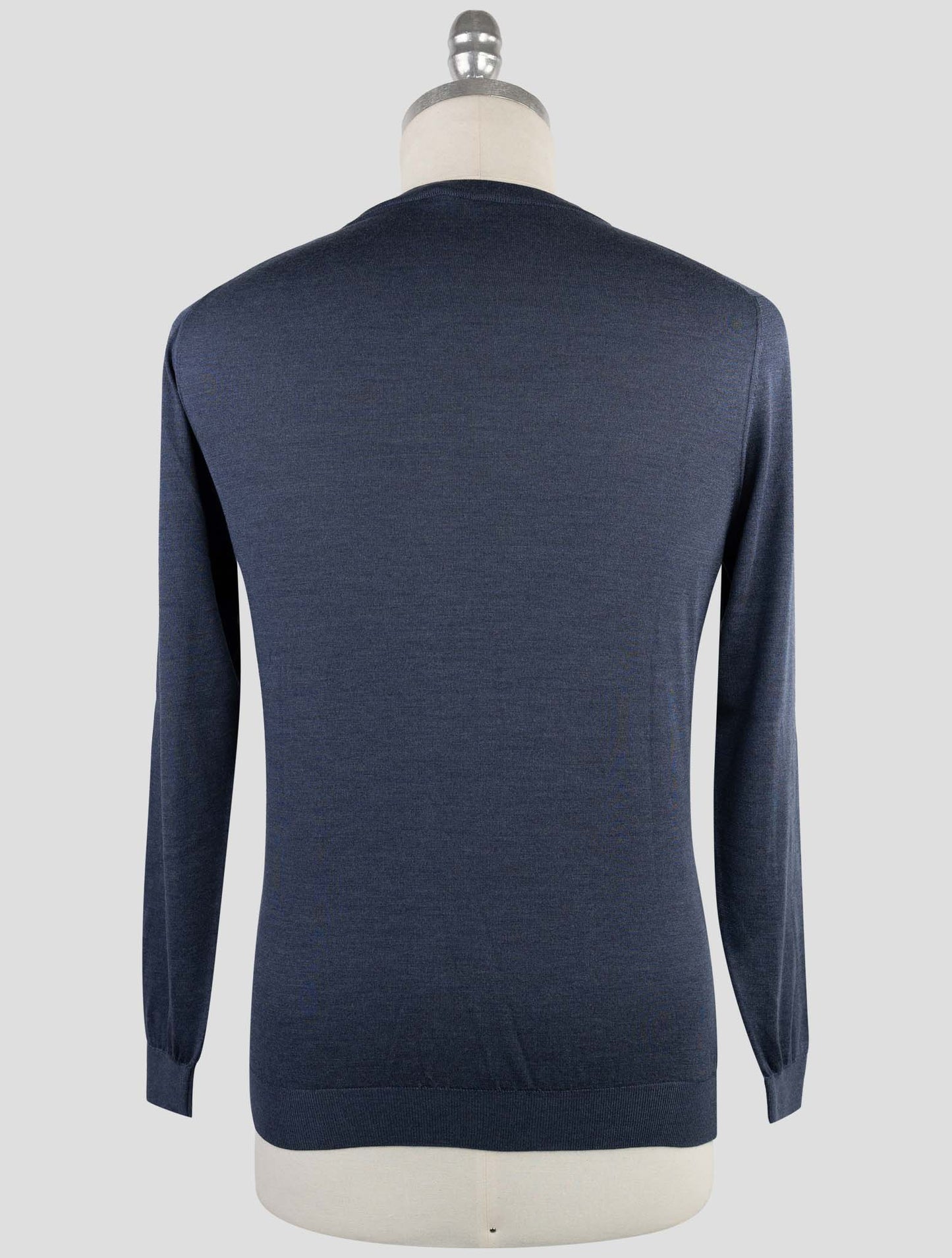 Kiton Blue Silk Sweater Crewneck